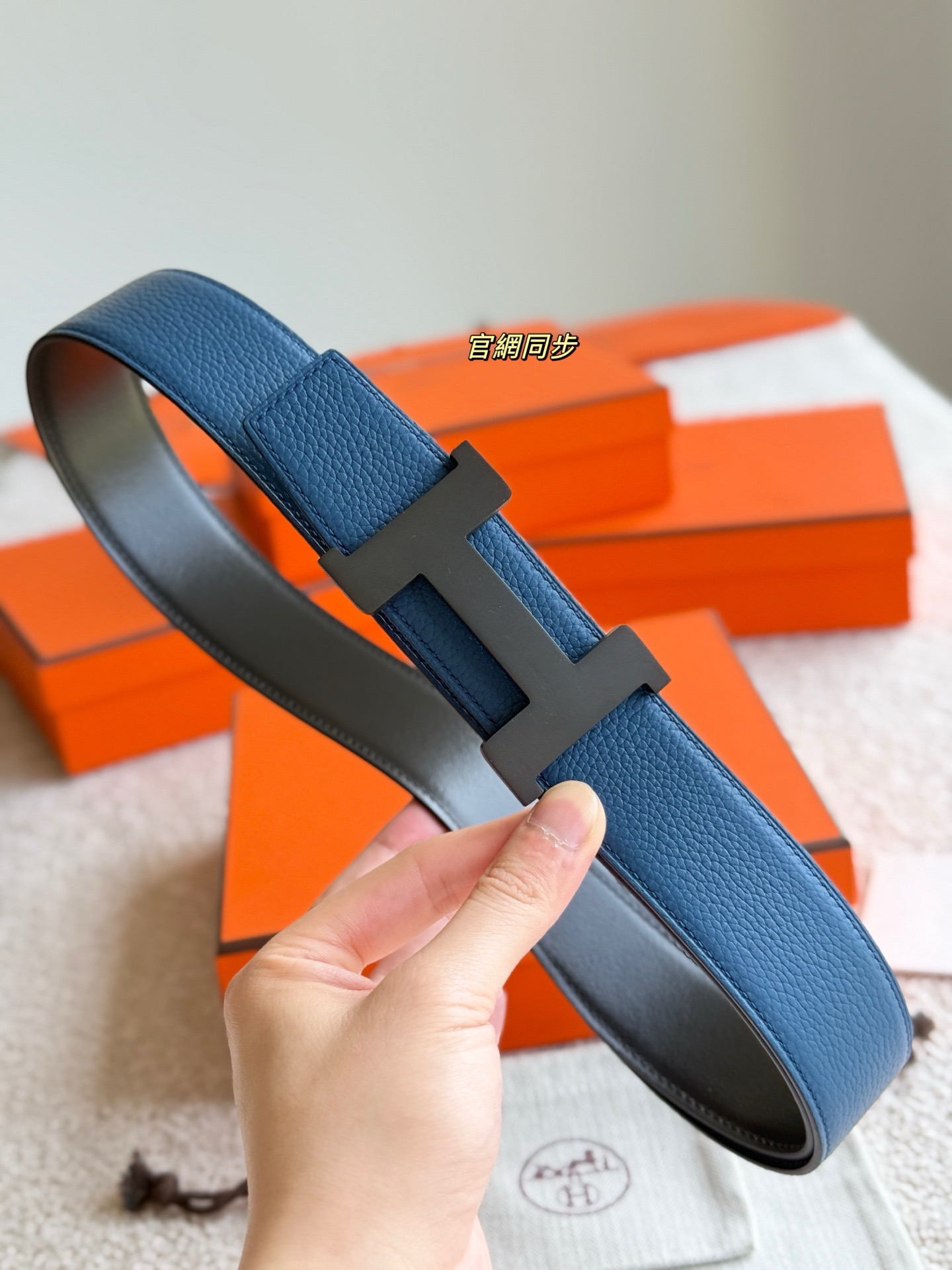 Hermes 에르메스 H5382 토고 리버서블 가죽 벨트 38mm 4