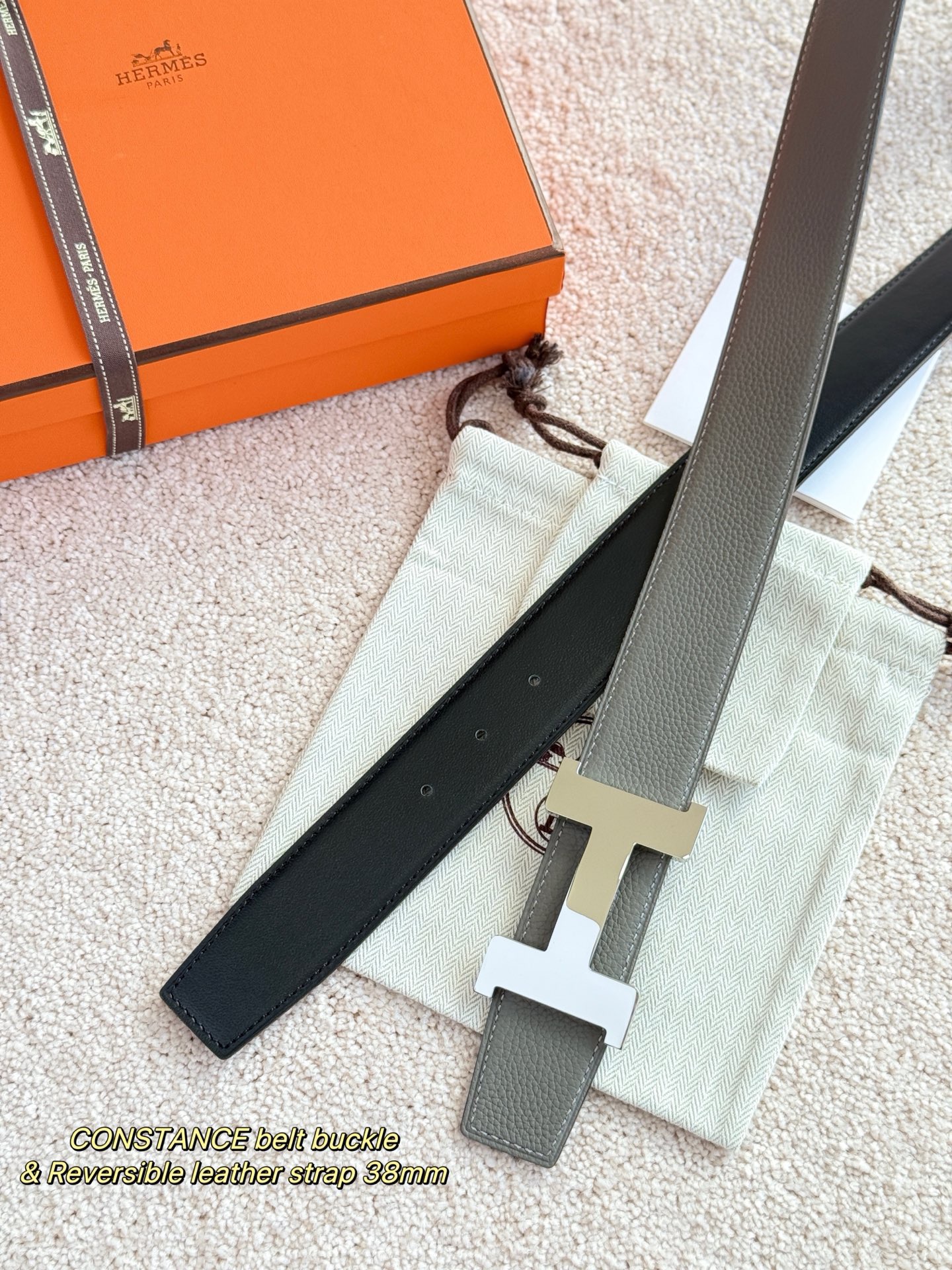 Hermes 에르메스 콘스탄스 토고 리버서블 남성 벨트 38mm 2