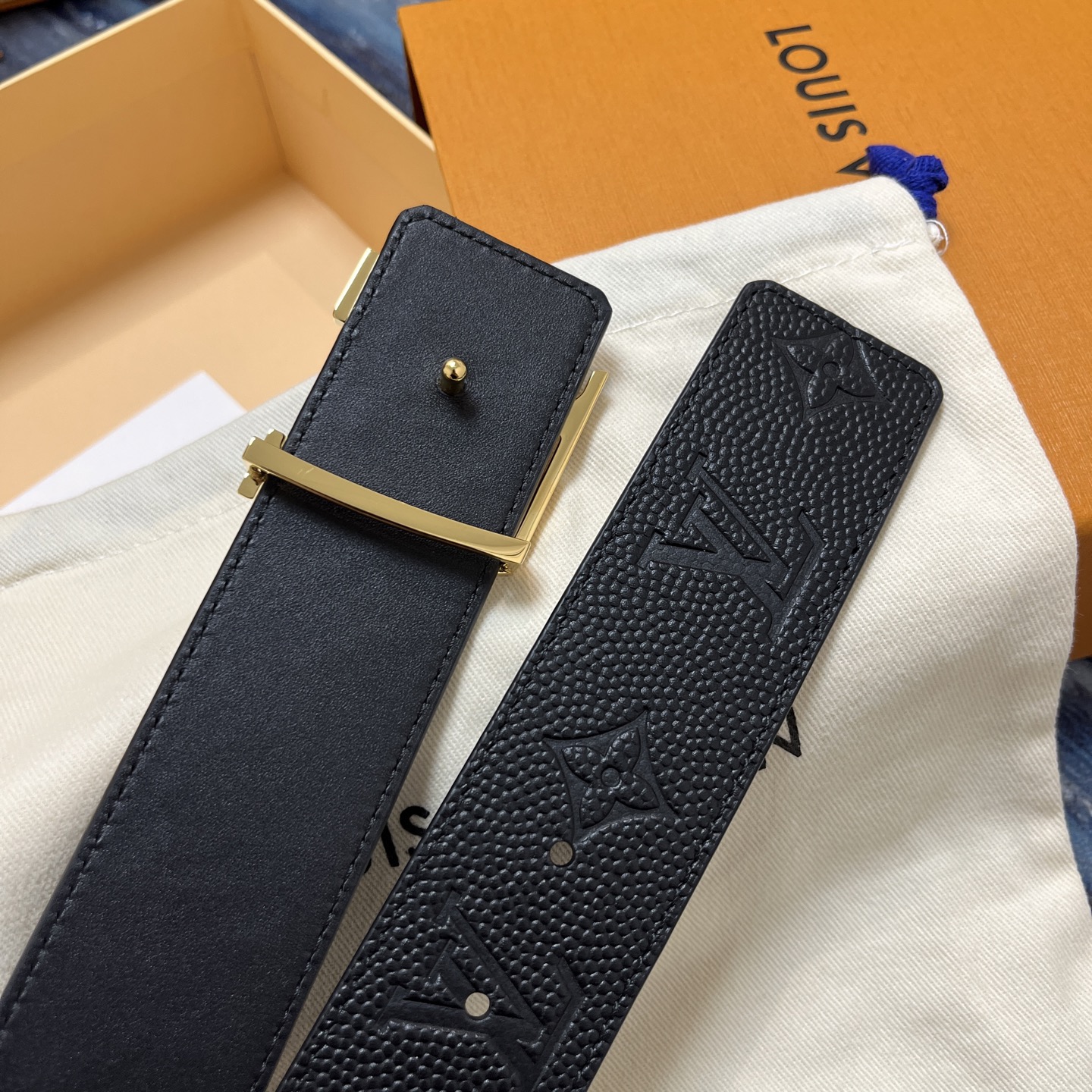 Louis Vuitton 루이비통 루이 비통 NBA 콜라보 블랙 소가죽 벨트 7