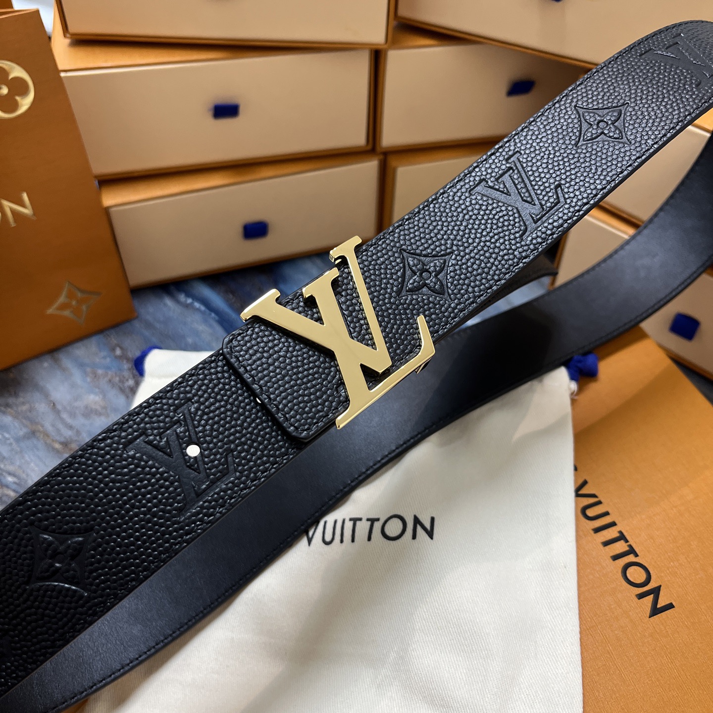 Louis Vuitton 루이비통 루이 비통 NBA 콜라보 블랙 소가죽 벨트 9