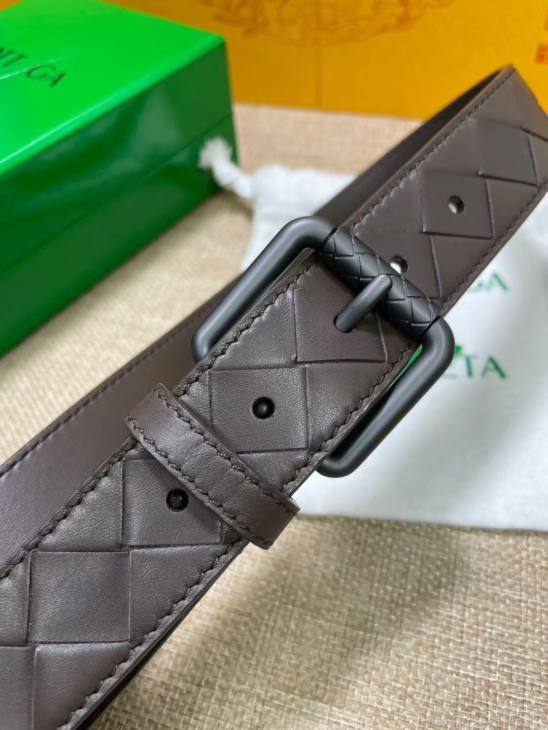 Bottega Veneta 보테가베네타 보테가 베네타 인트레치아토 송아지가죽 벨트 8