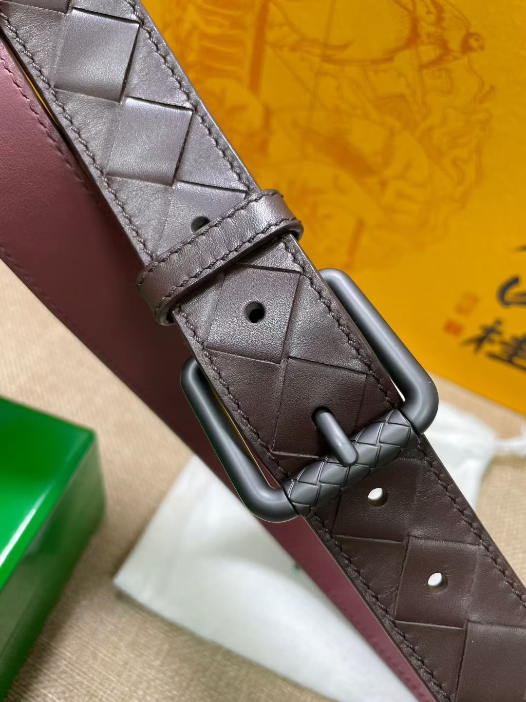 Bottega Veneta 보테가베네타 보테가 베네타 인트레치아토 송아지가죽 벨트 3