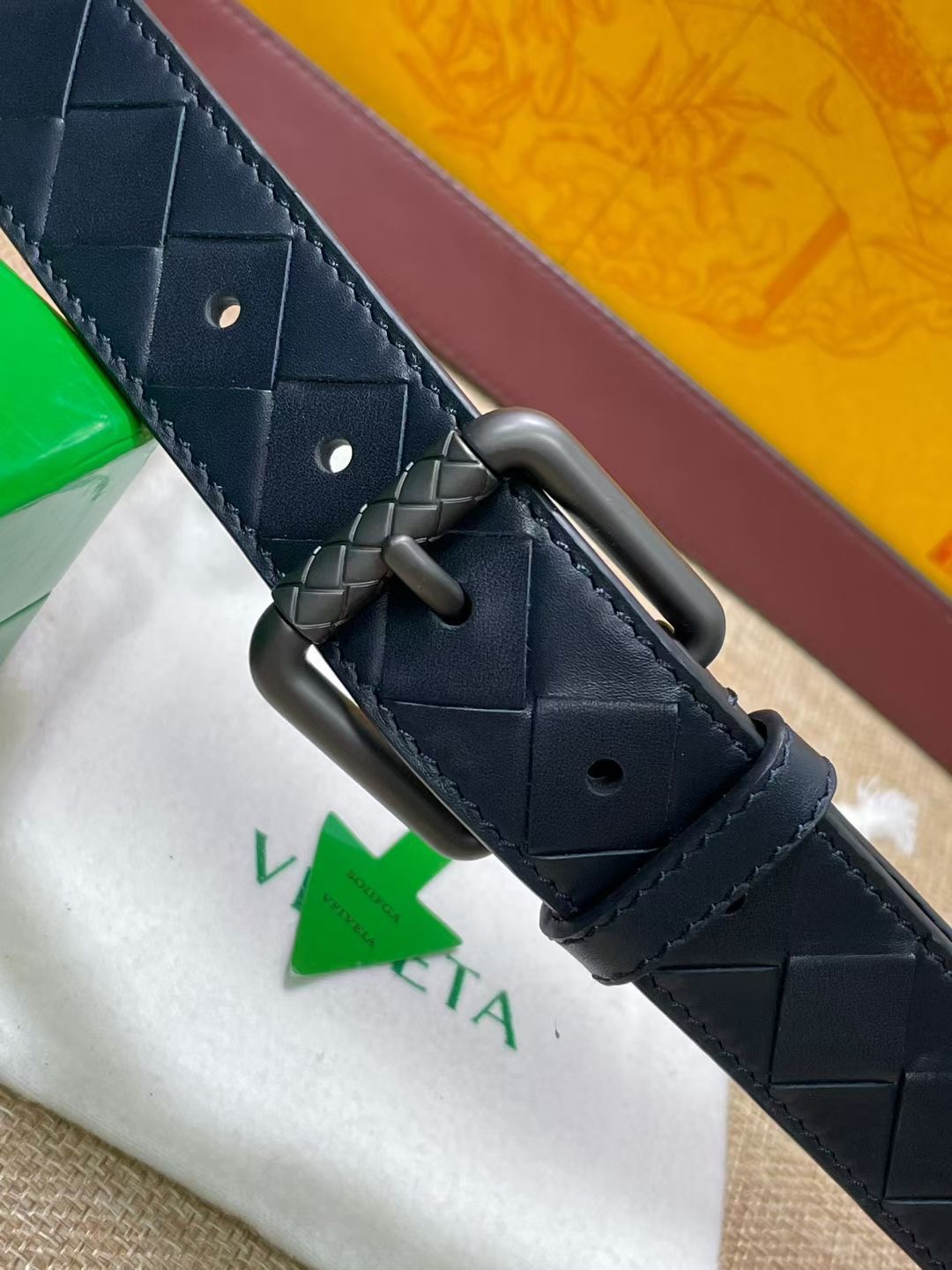 Bottega Veneta 보테가베네타 보테가 베네타 인트레치아토 송아지가죽 벨트 8