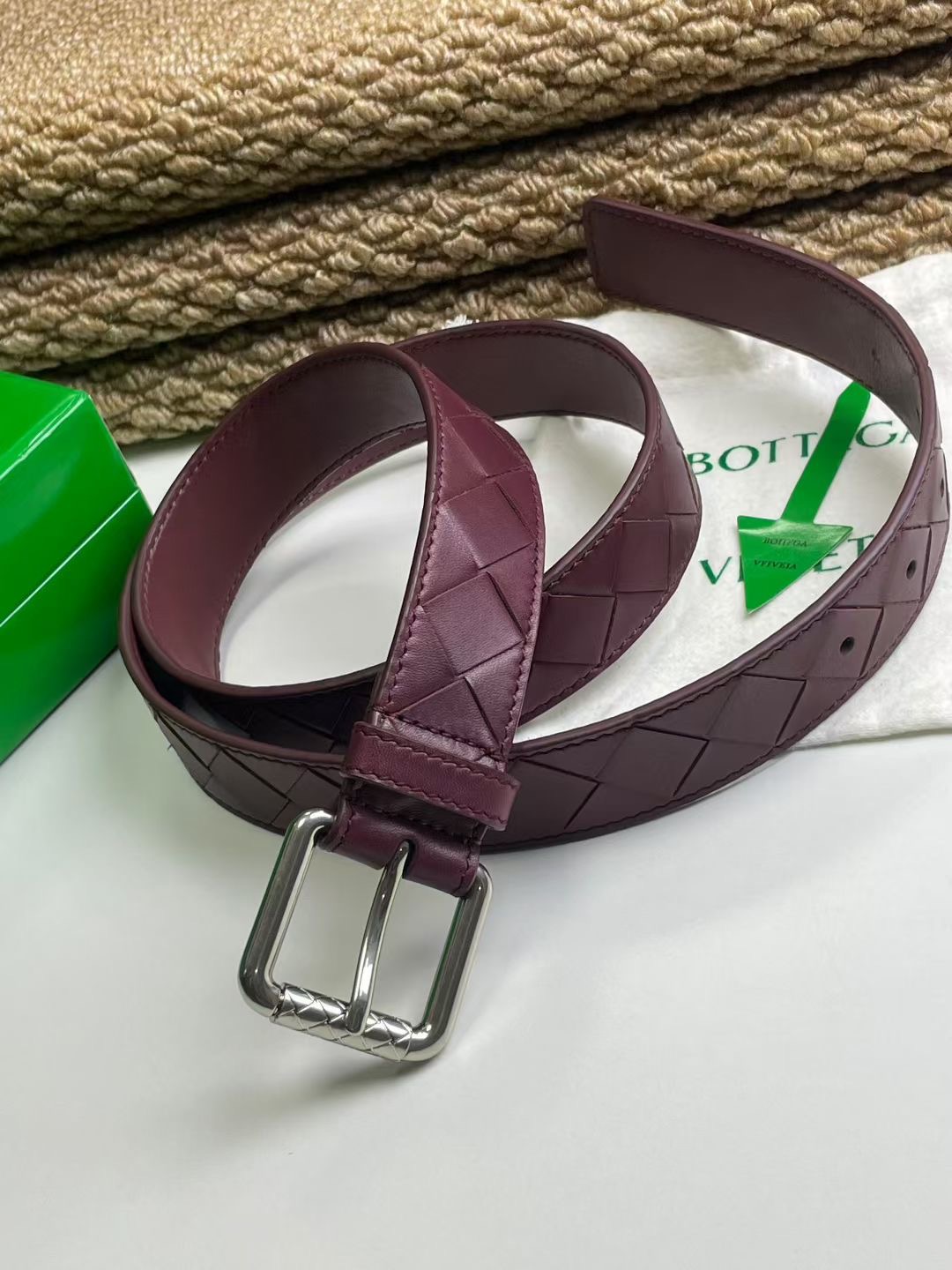 Bottega Veneta 보테가베네타 보테가 베네타 수공编织 소가죽 벨트 4