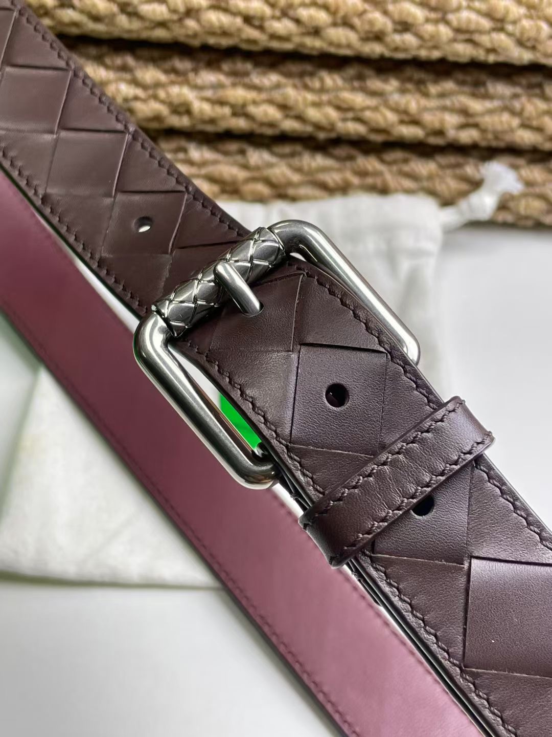 Bottega Veneta 보테가베네타 보테가 베네타 수공编织 소가죽 벨트 1