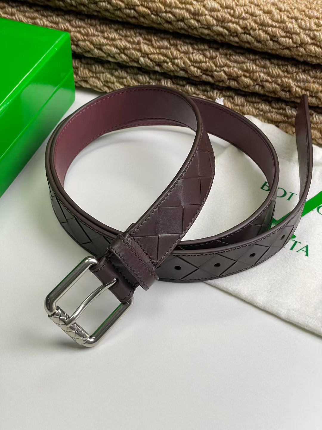 Bottega Veneta 보테가베네타 보테가 베네타 수공编织 소가죽 벨트 4