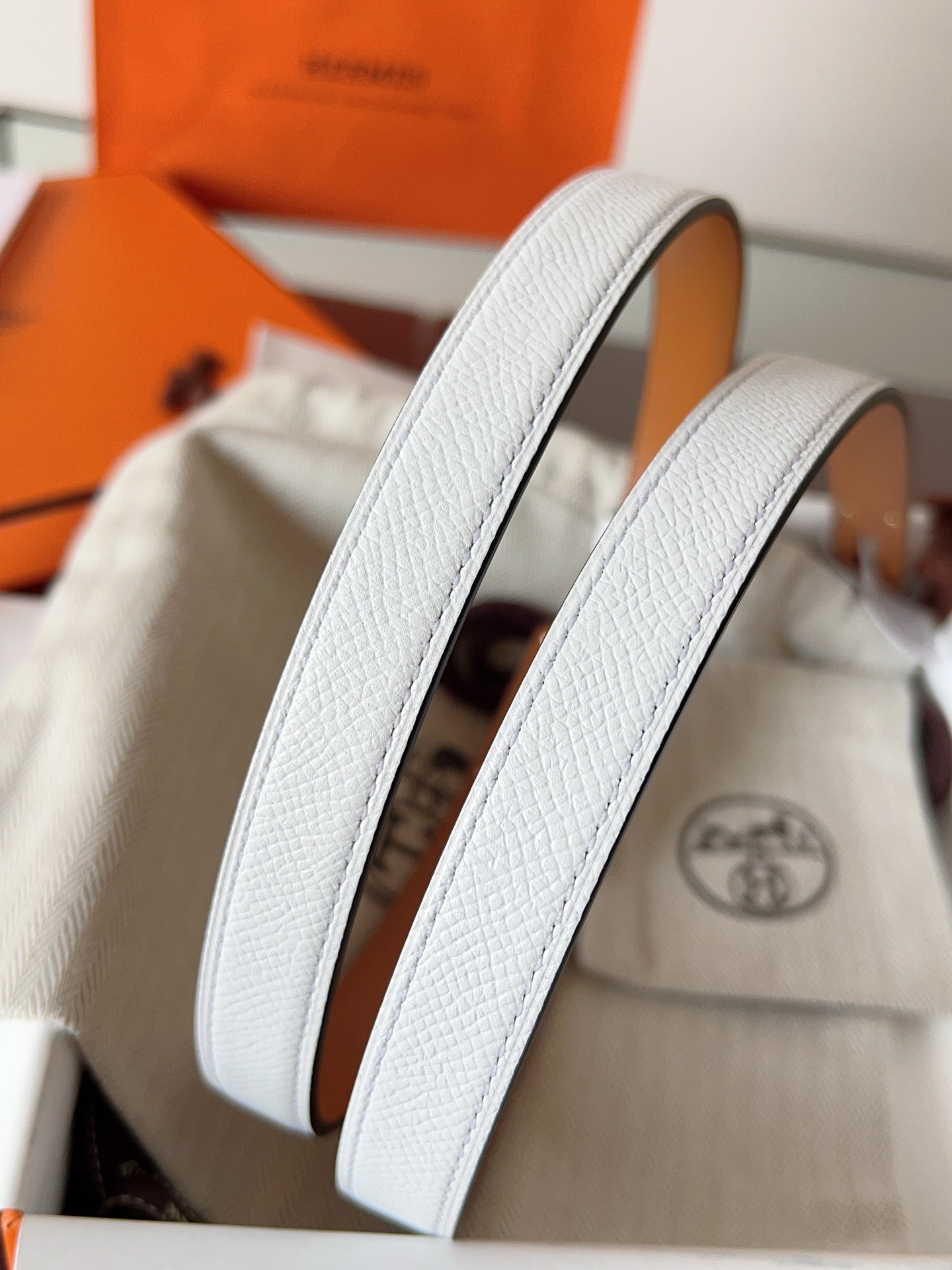 Hermes 에르메스 켈리 에프솜 가죽 허리 벨트 7