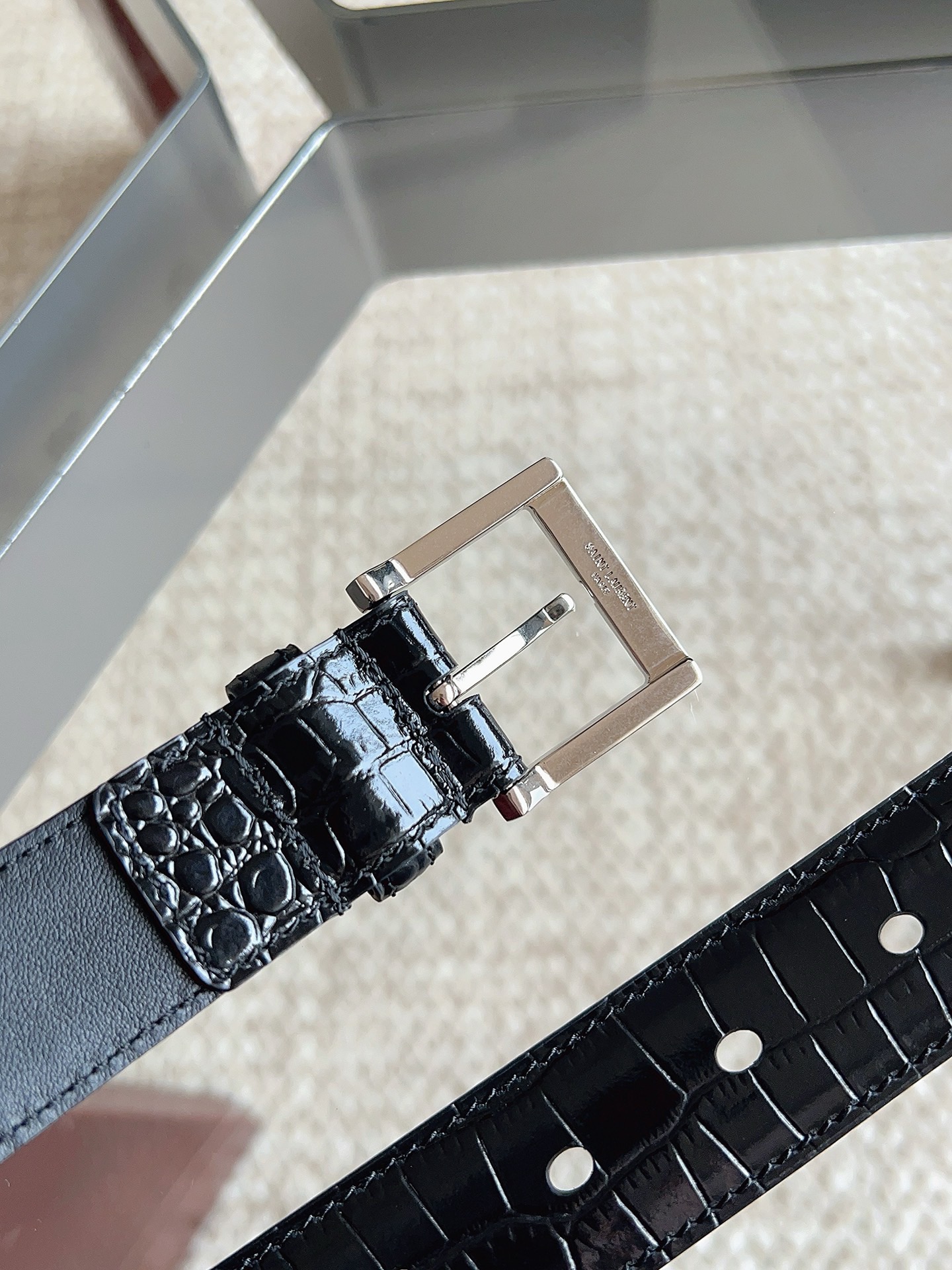 Saint Laurent 생로랑 여성 클래식 가죽 벨트 9