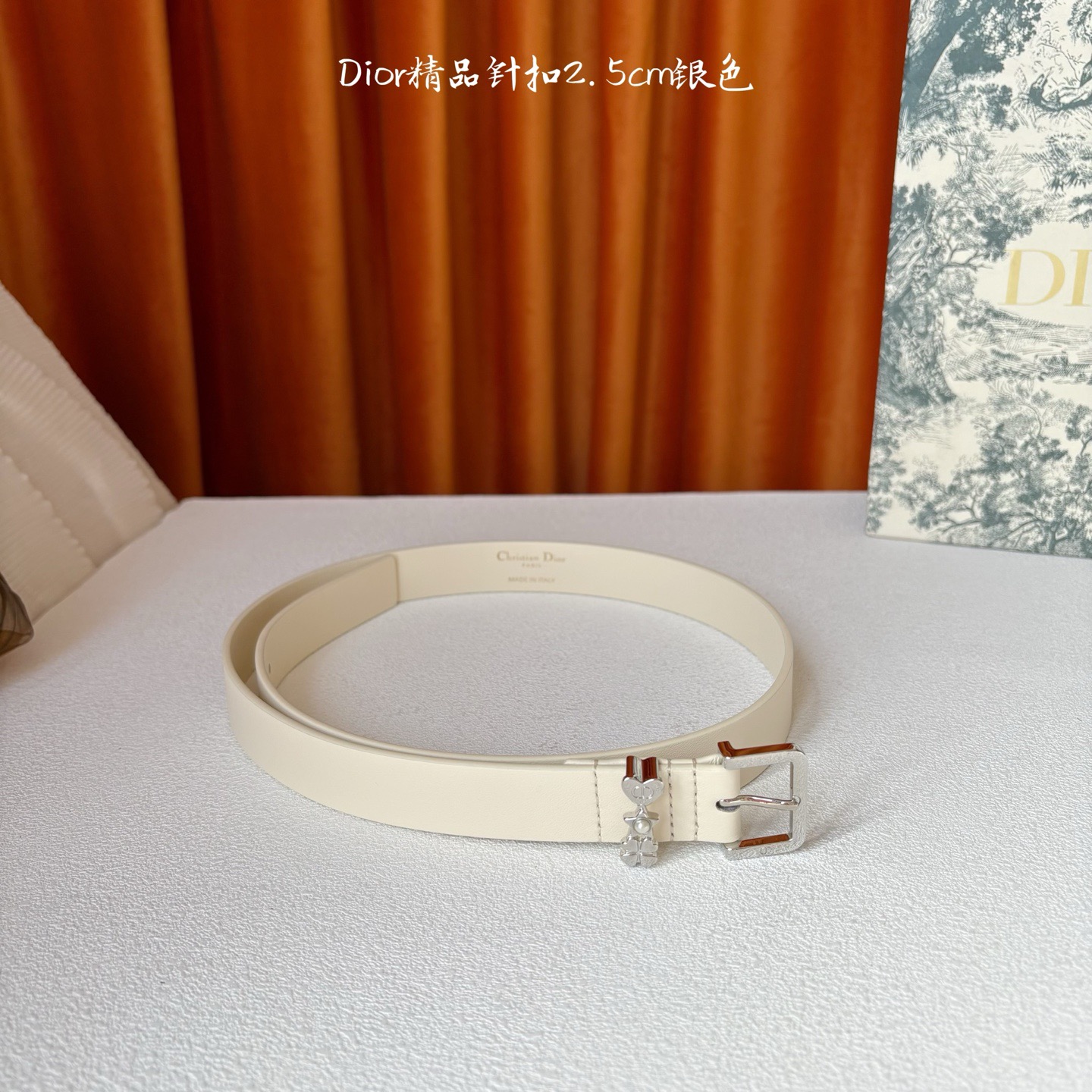 Dior 디올 러키 디올 루프 소가죽 벨트 8