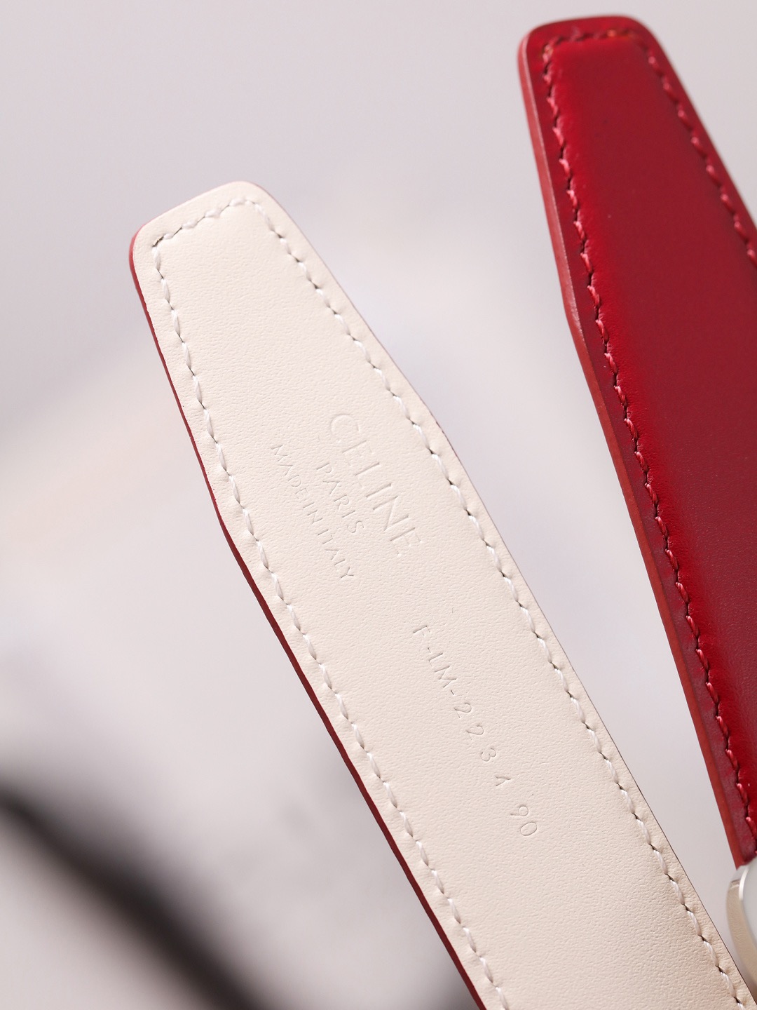 CELINE 셀린느 트리옴프 25mm 여성 소가죽 벨트 6