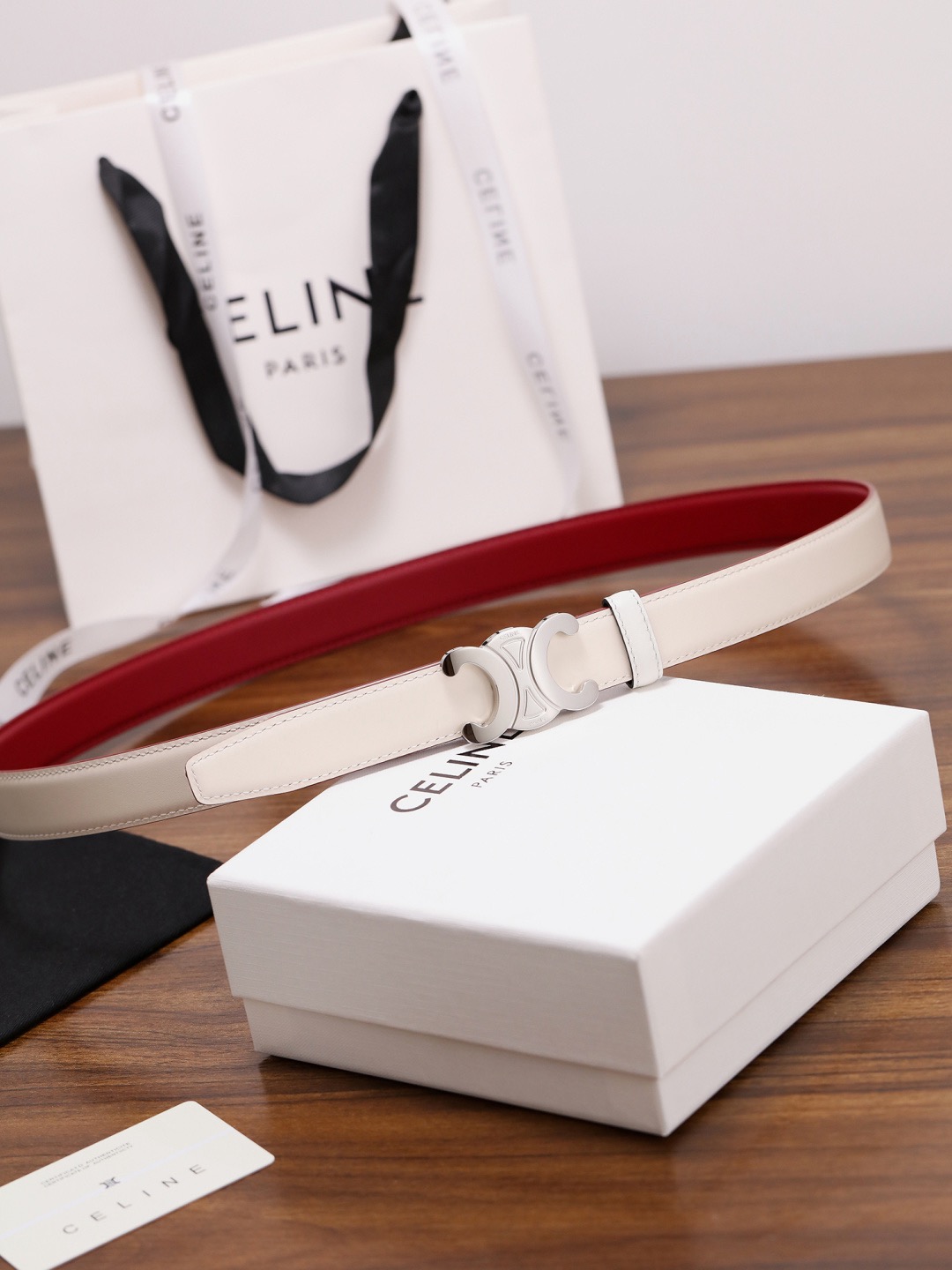 CELINE 셀린느 트리옴프 25mm 여성 소가죽 벨트 8