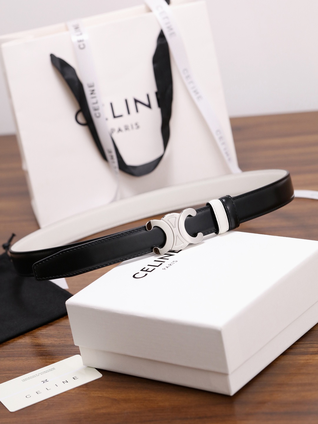 CELINE 셀린느 트리옴프 25mm 여성 소가죽 벨트 6