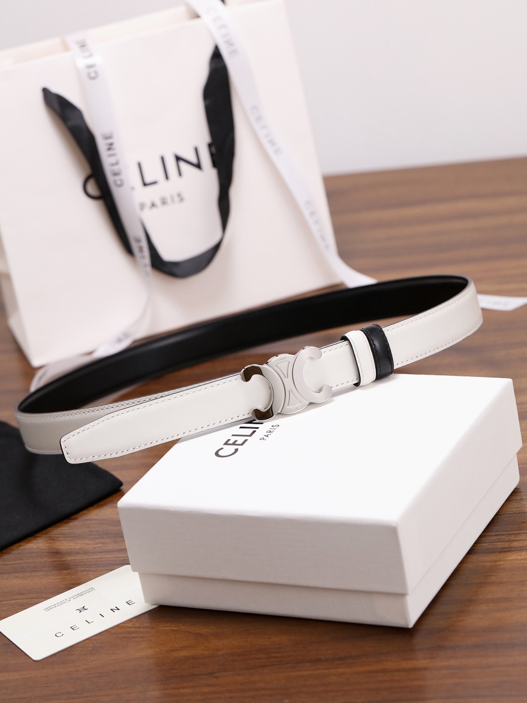 CELINE 셀린느 트리옴프 25mm 여성 소가죽 벨트 8