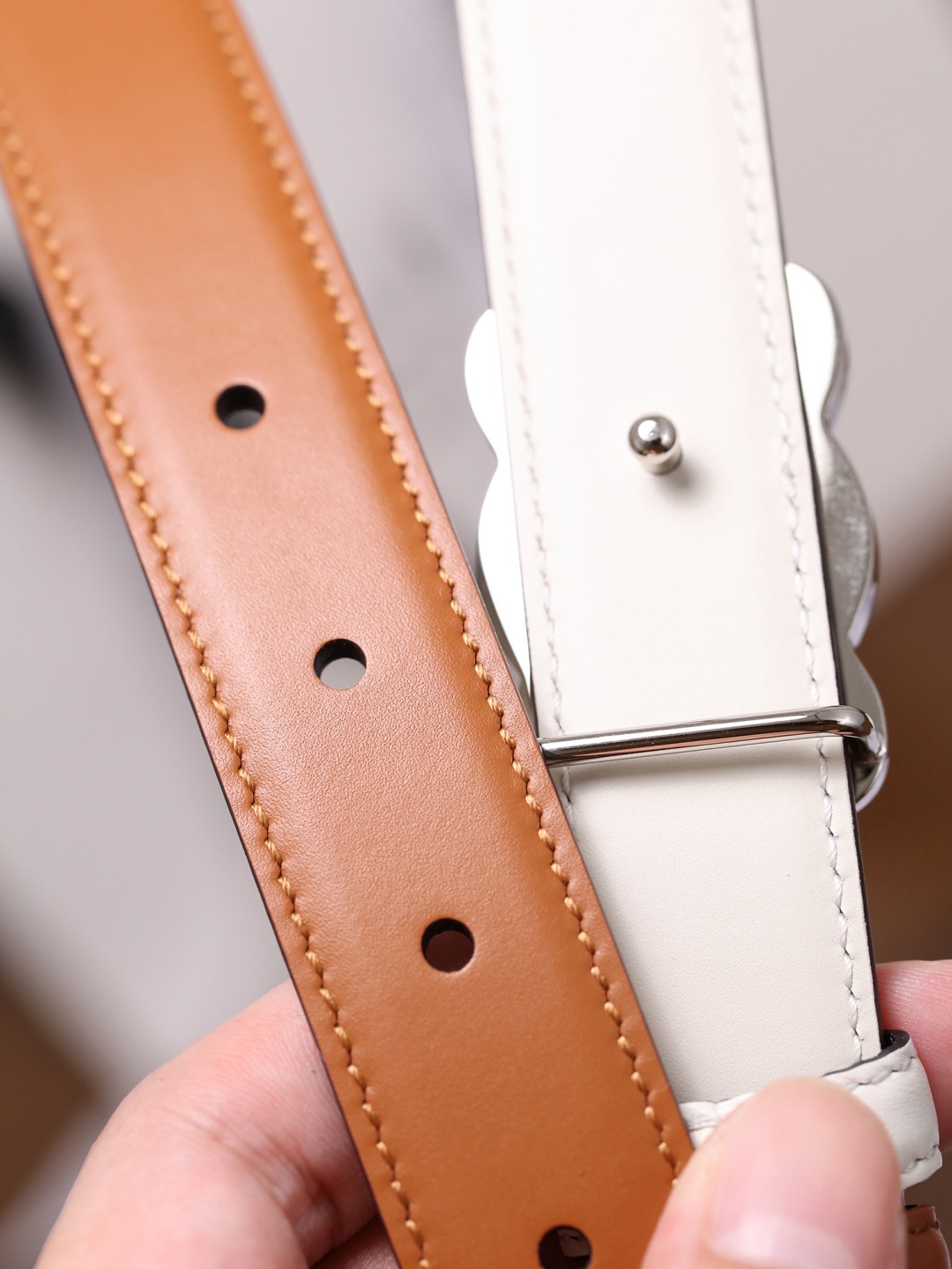 CELINE 셀린느 트리옴프 25mm 여성 소가죽 벨트 6