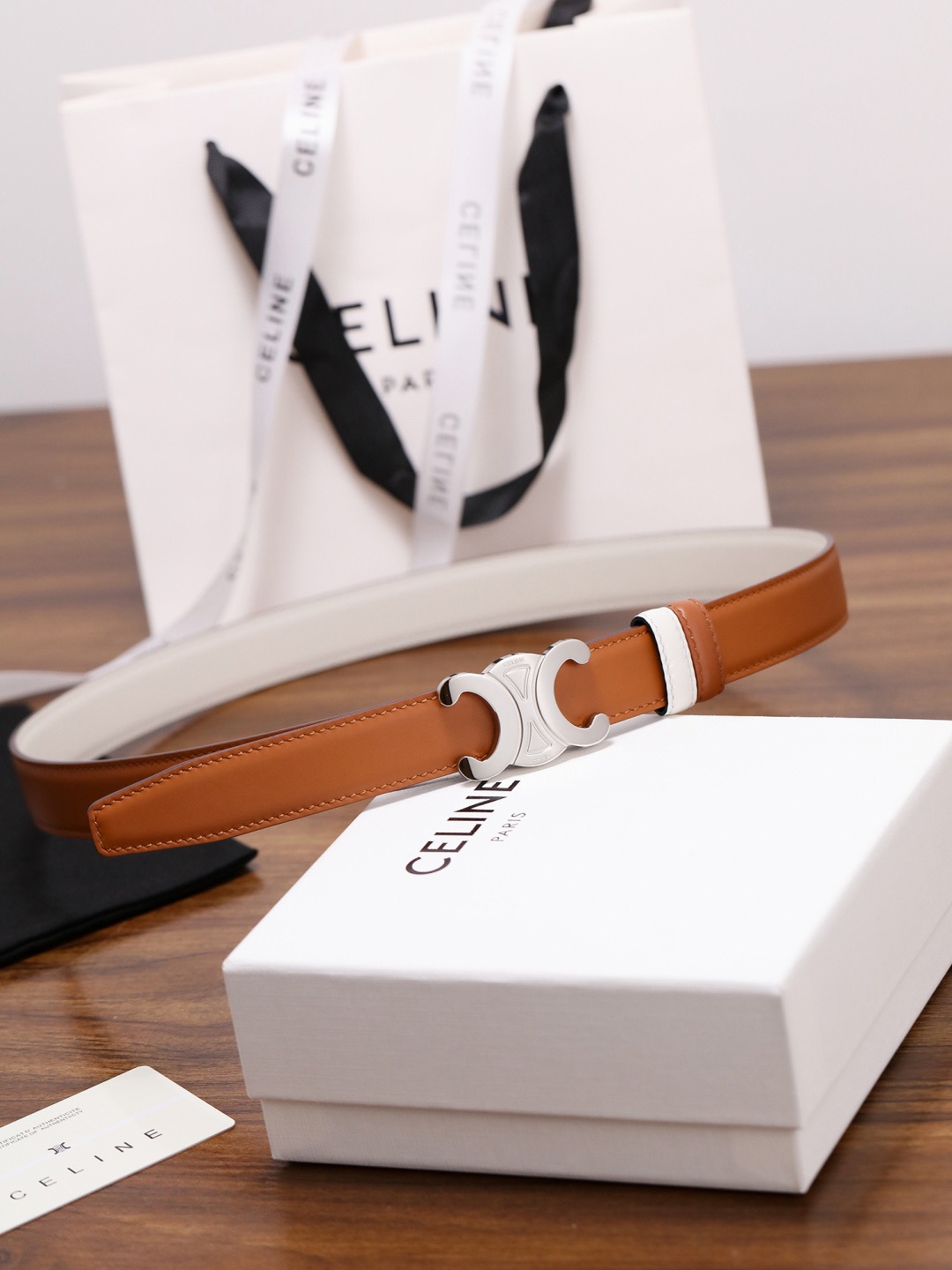 CELINE 셀린느 트리옴프 25mm 여성 소가죽 벨트 8