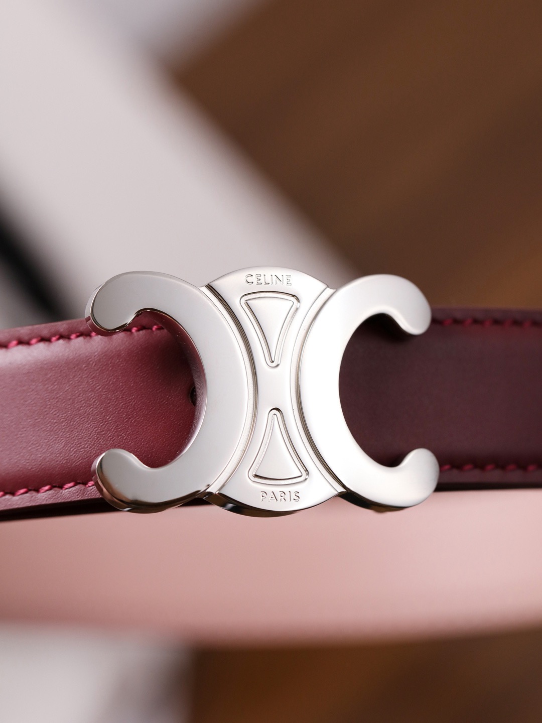 CELINE 셀린느 트리옴프 25mm 여성 소가죽 벨트 3