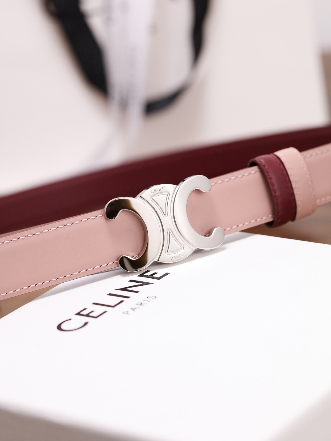 CELINE 셀린느 트리옴프 25mm 여성 소가죽 벨트 7