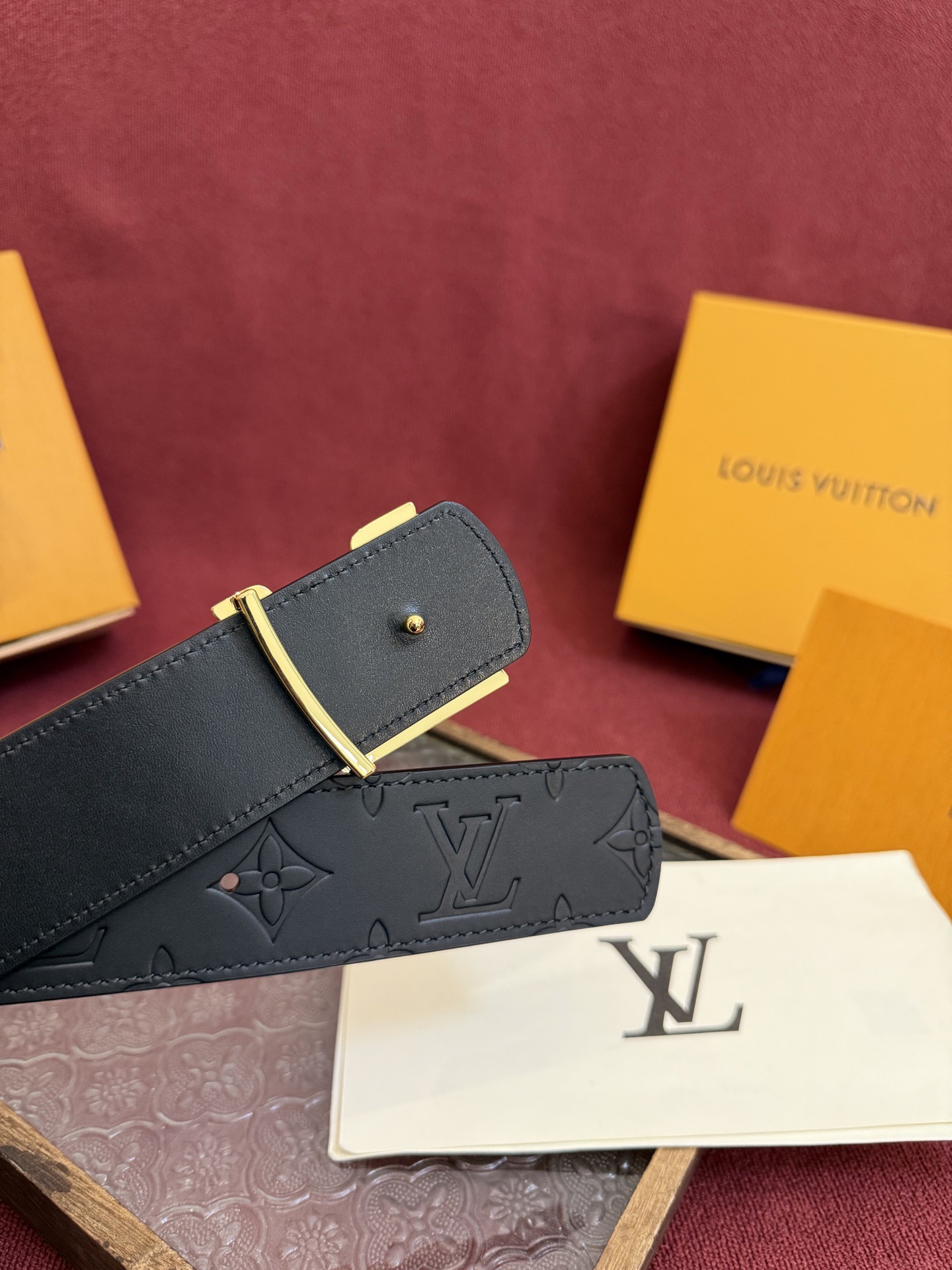 Louis Vuitton 루이비통 루이 비통 디멘션 드리프트 양면 모노그램 가죽 벨트 6