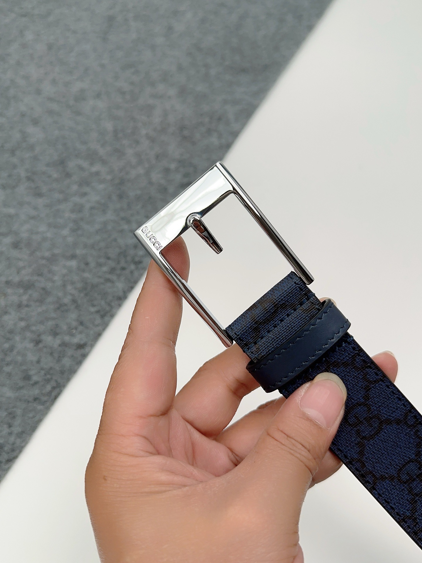 Gucci 구찌 GG 패턴 가죽 벨트 3.5cm 11