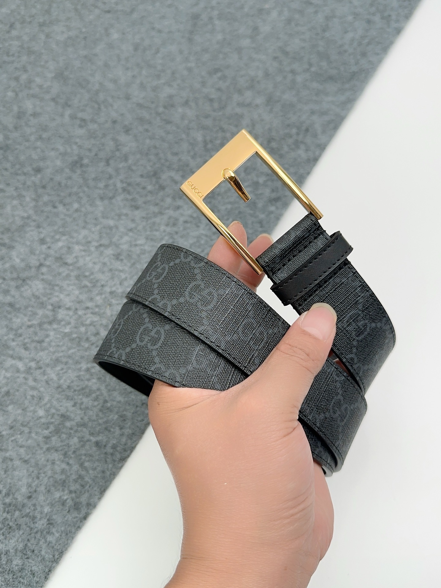 Gucci 구찌 GG 패턴 가죽 벨트 3.5cm 13