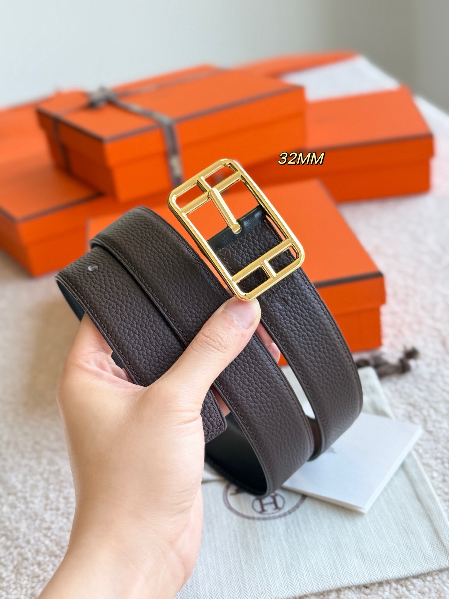 Hermes 에르메스 케이프 코드 리버서블 32mm 벨트 4