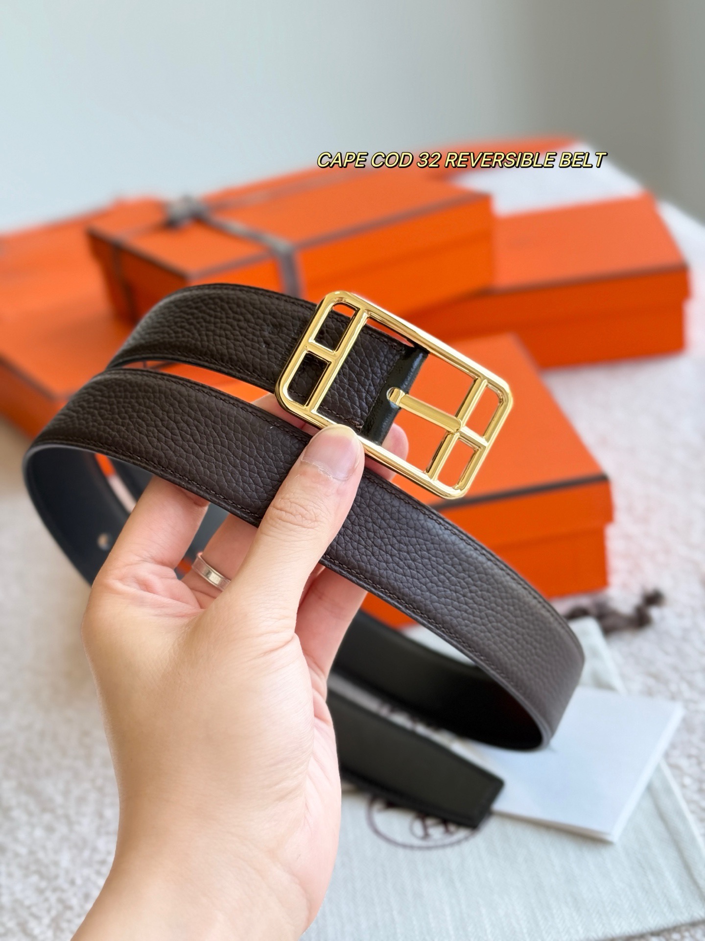 Hermes 에르메스 케이프 코드 리버서블 32mm 벨트 5