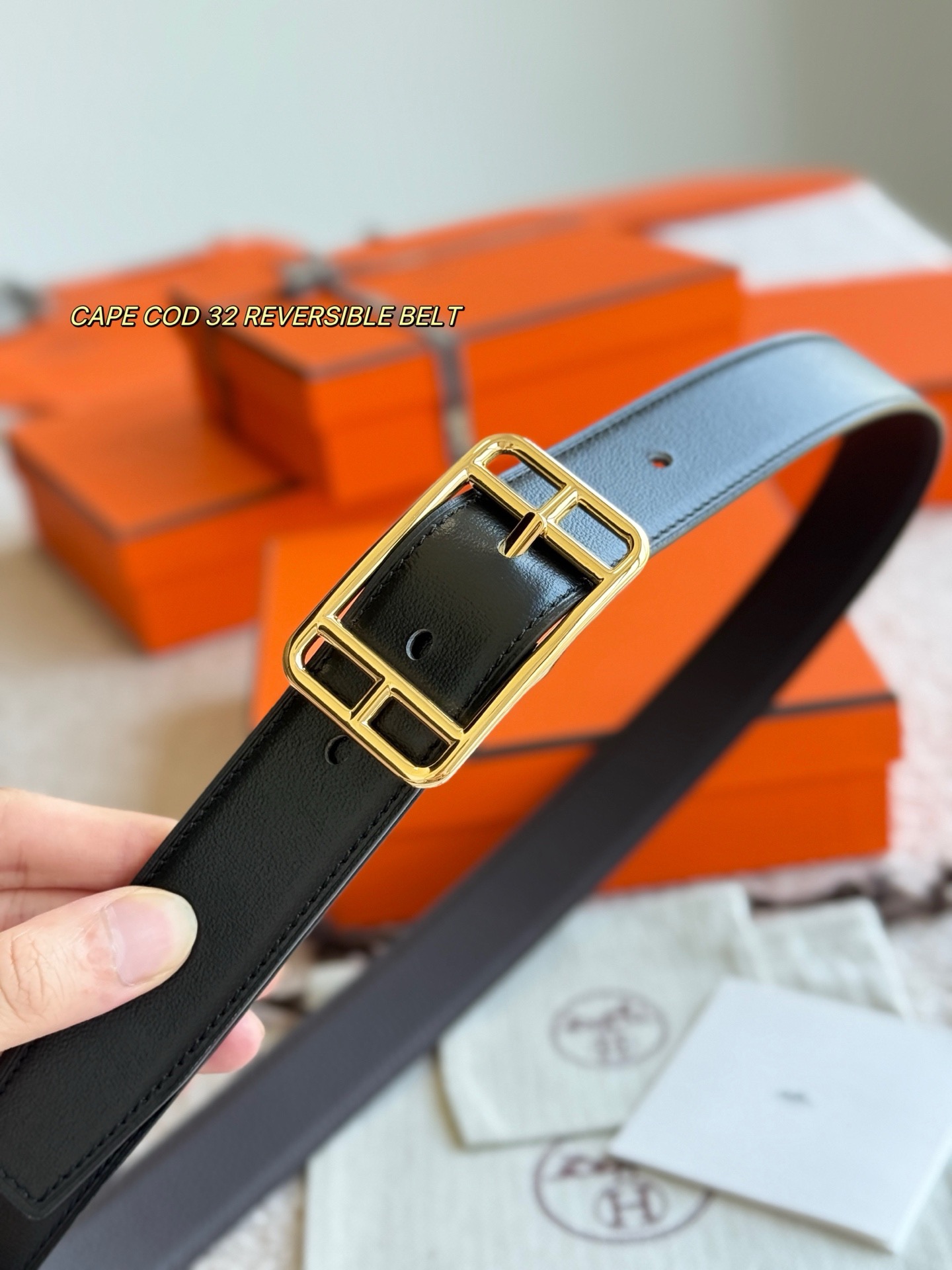 Hermes 에르메스 케이프 코드 리버서블 32mm 벨트 8