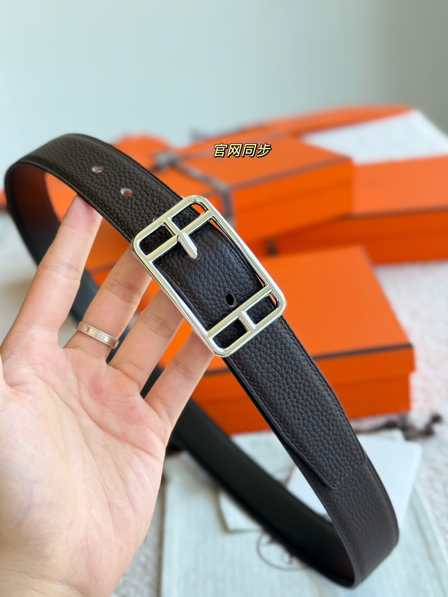 Hermes 에르메스 케이프 코드 리버서블 32mm 벨트 4
