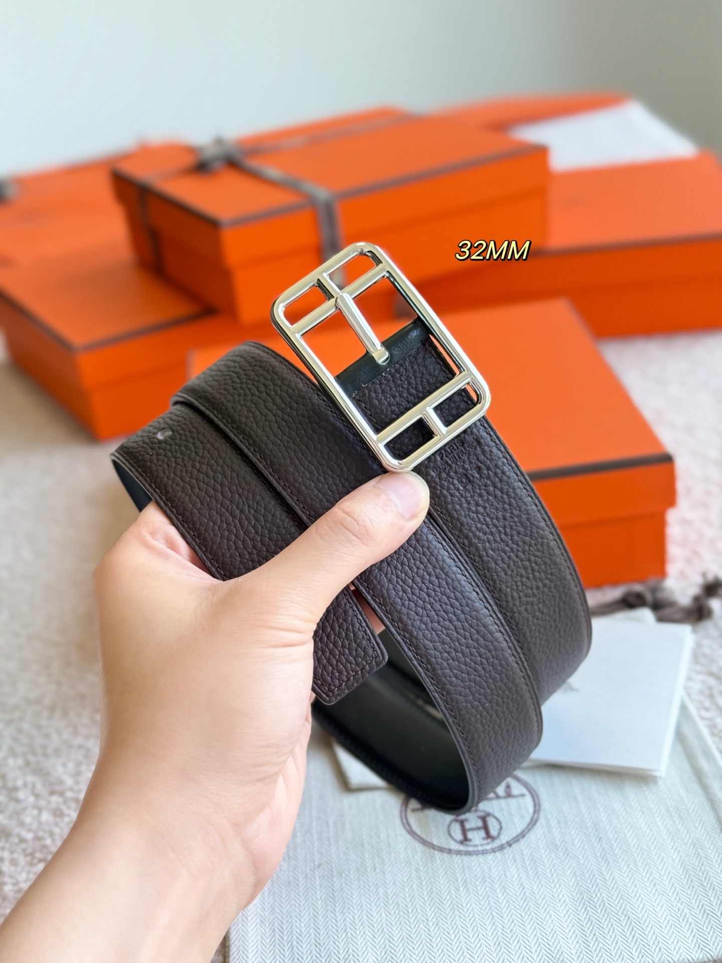 Hermes 에르메스 케이프 코드 리버서블 32mm 벨트 5