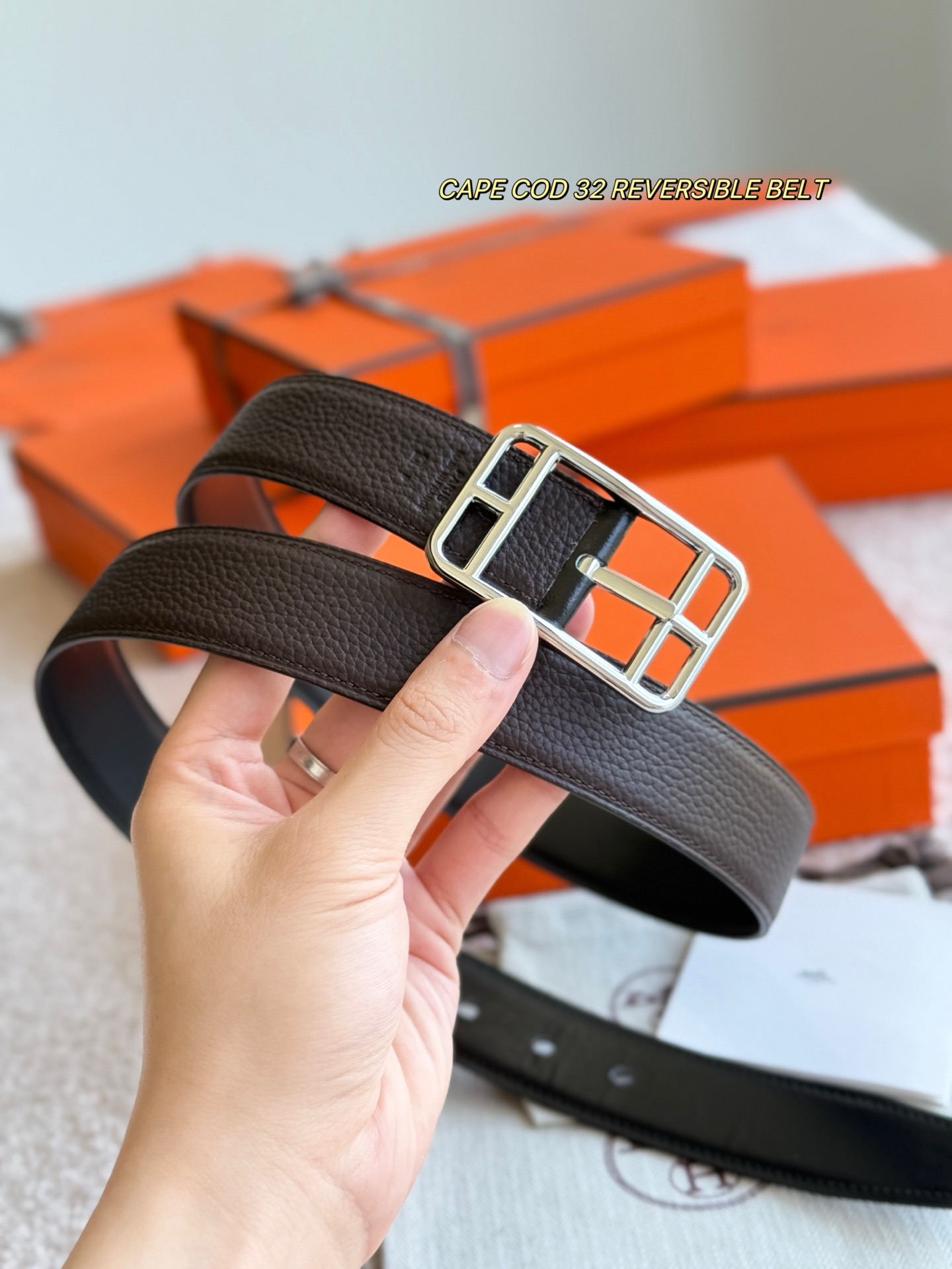 Hermes 에르메스 케이프 코드 리버서블 32mm 벨트 6