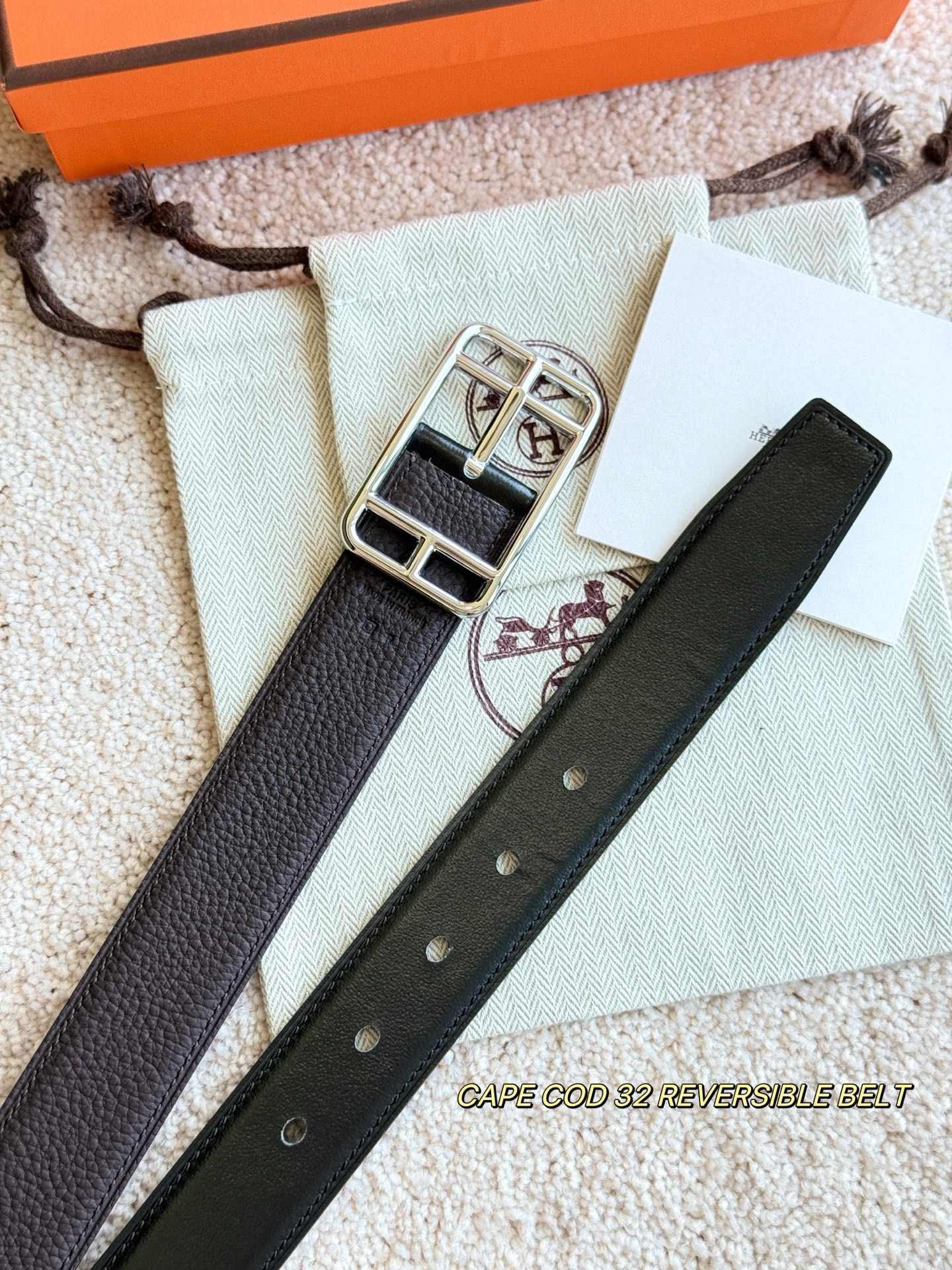 Hermes 에르메스 케이프 코드 리버서블 32mm 벨트 7