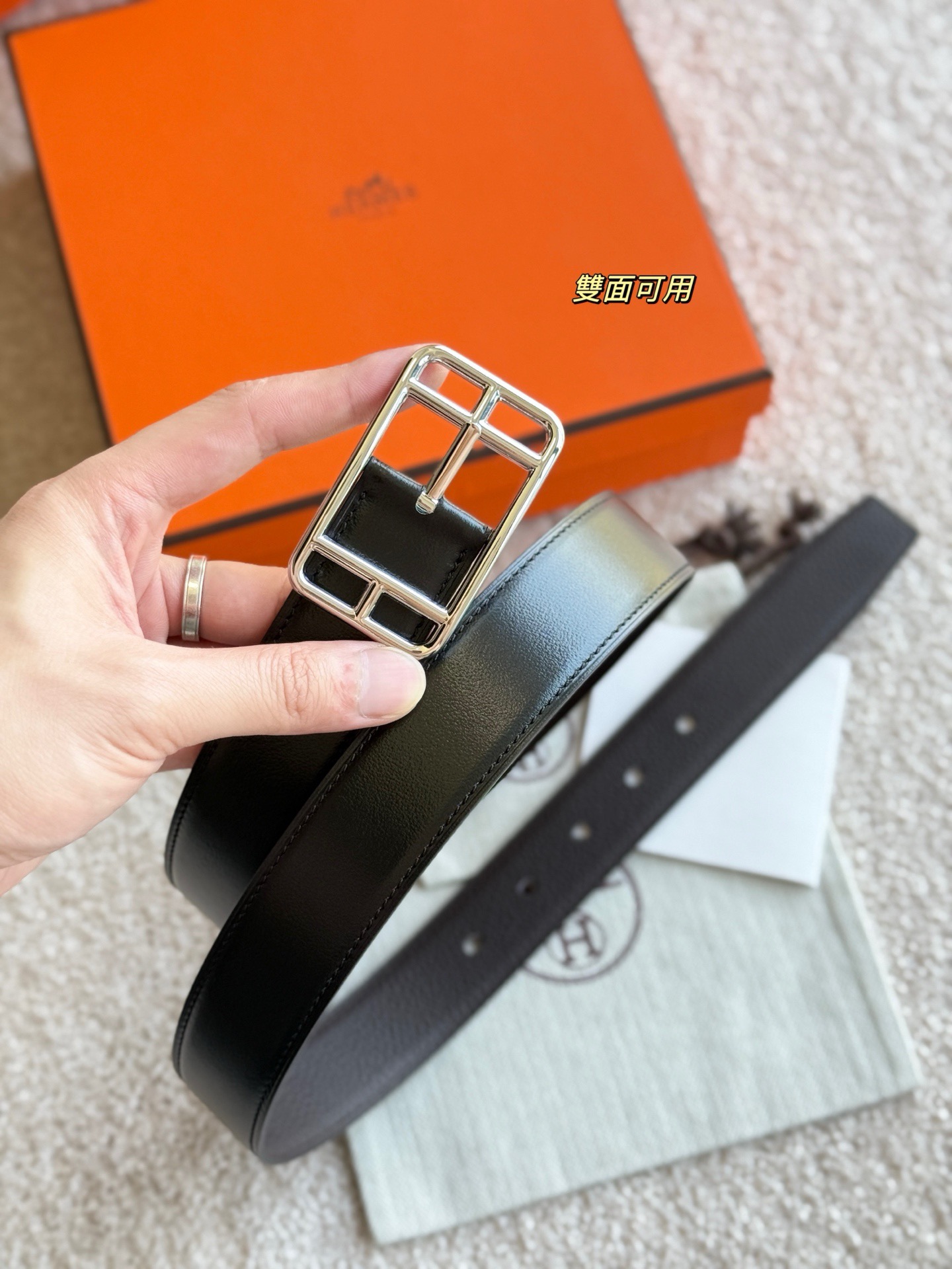 Hermes 에르메스 케이프 코드 리버서블 32mm 벨트 8