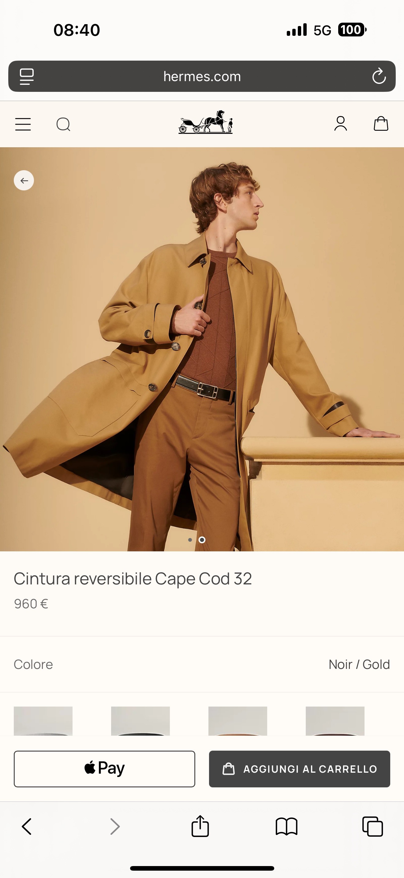 Hermes 에르메스 케이프 코드 리버서블 32mm 벨트 2