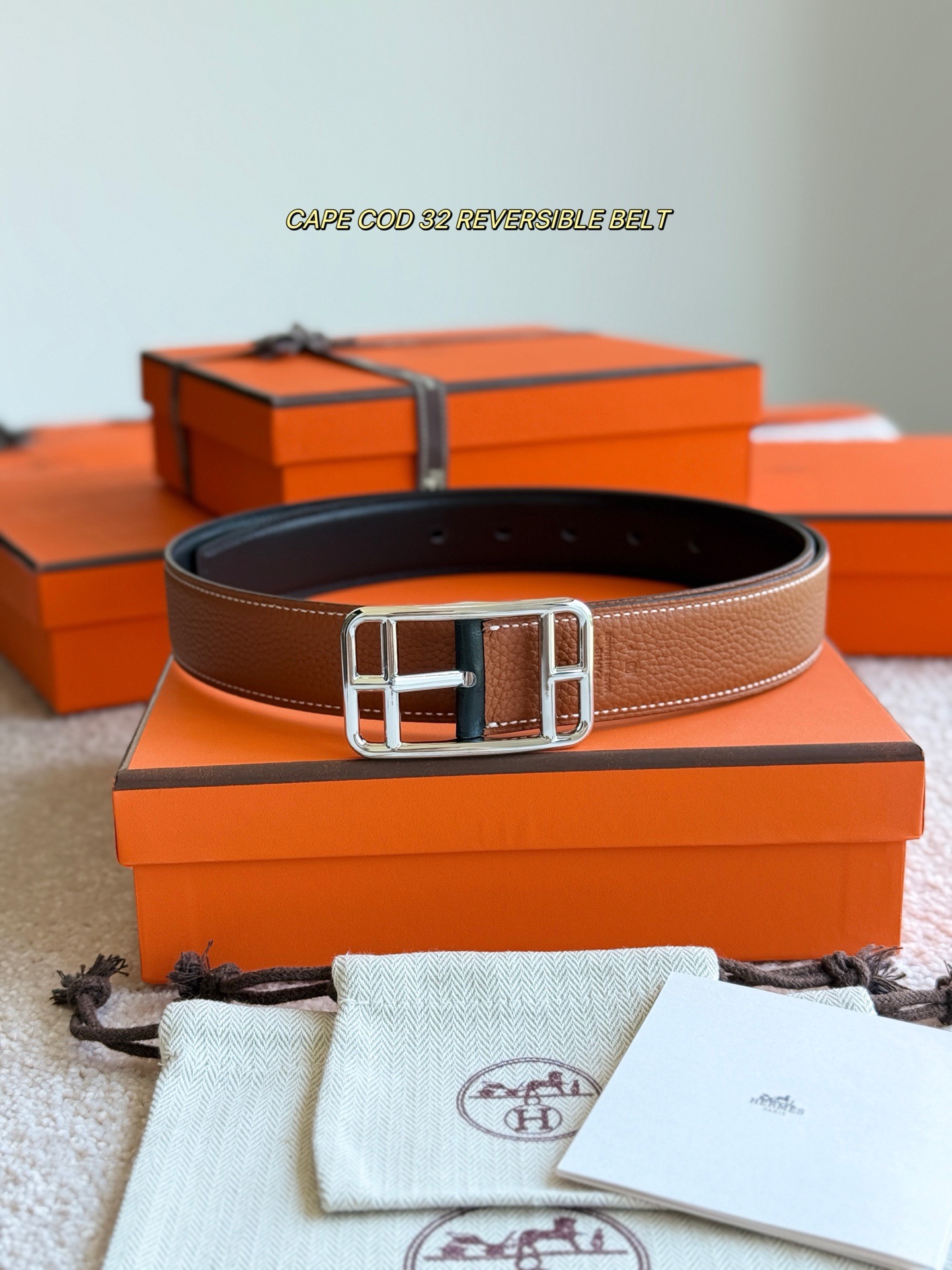 Hermes 에르메스 케이프 코드 리버서블 32mm 벨트 3