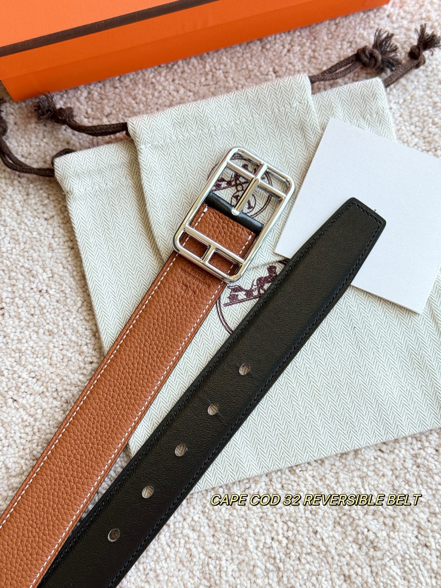 Hermes 에르메스 케이프 코드 리버서블 32mm 벨트 7