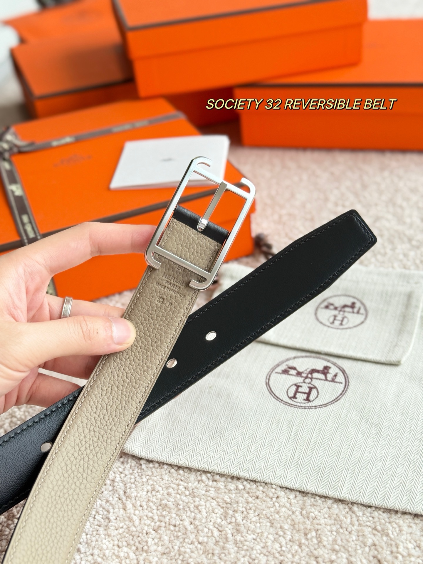 Hermes 에르메스 소사이어티 리버서블 32mm 벨트 6