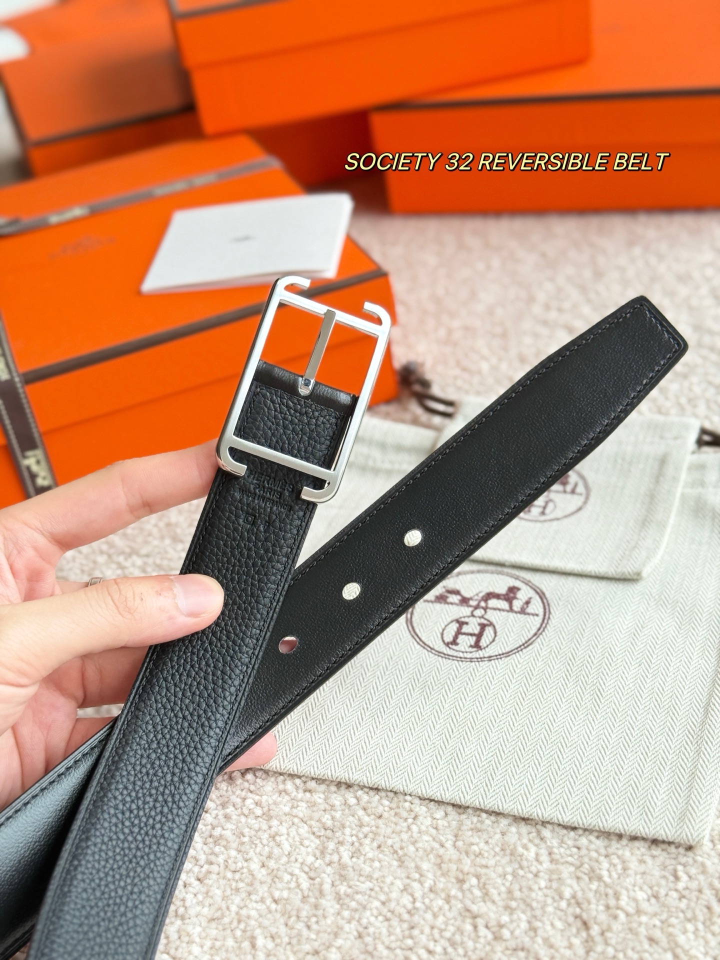 Hermes 에르메스 소사이어티 리버서블 32mm 벨트 6