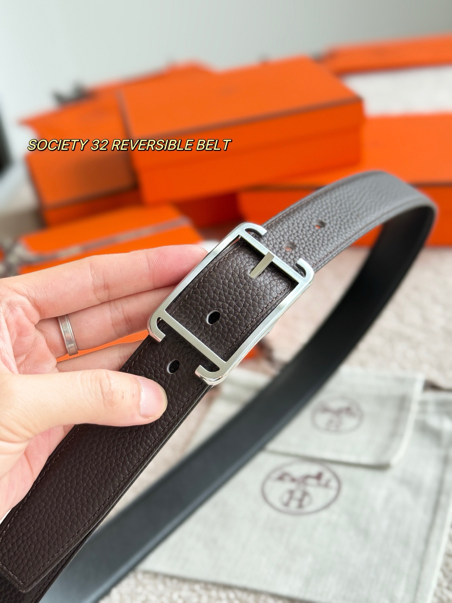 Hermes 에르메스 소사이어티 리버서블 32mm 벨트 3