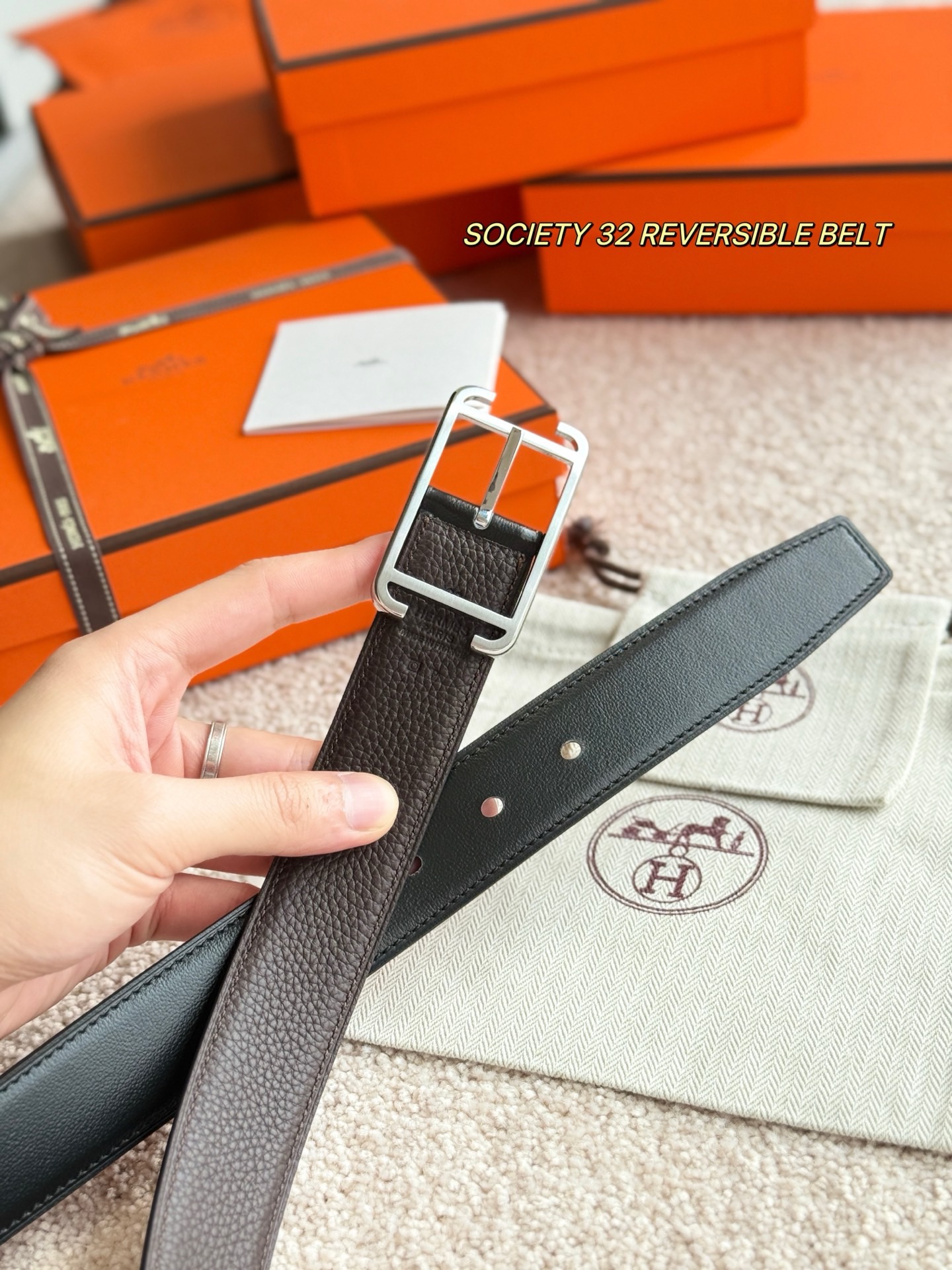 Hermes 에르메스 소사이어티 리버서블 32mm 벨트 6