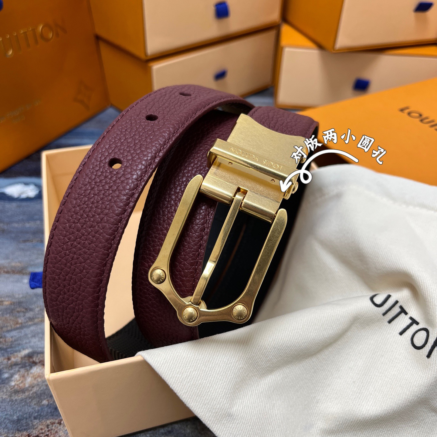 Louis Vuitton 루이비통 루이 비통 남성 M4430 가죽 벨트 6