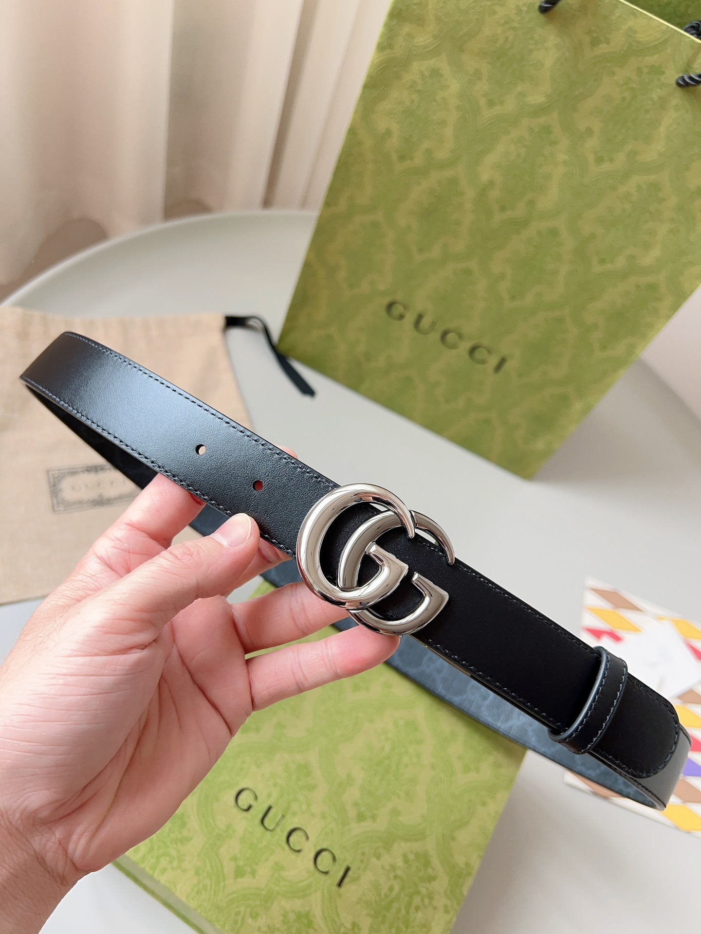 Gucci 구찌 GG 수프림 리버서블 가죽 벨트 7