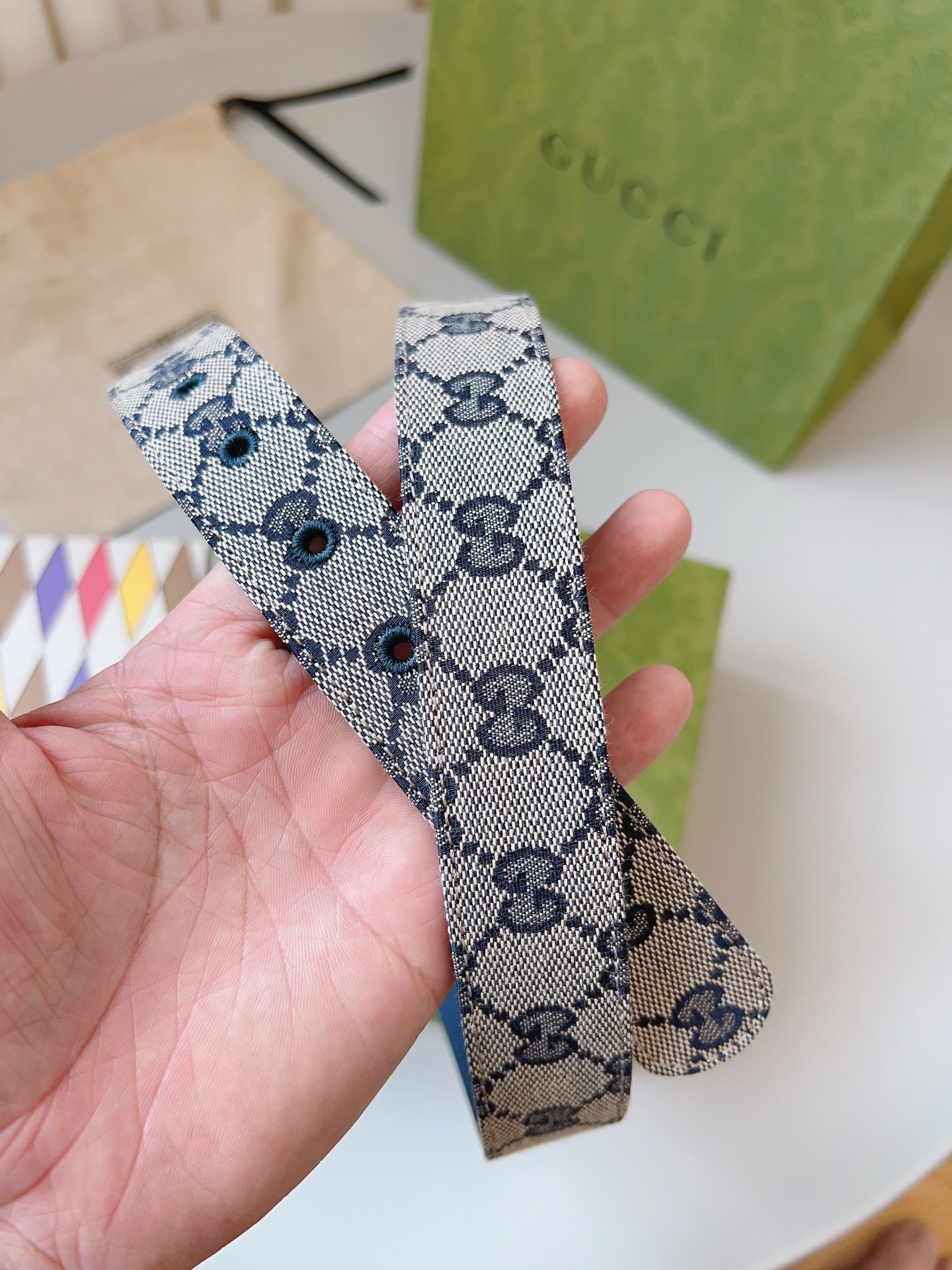 Gucci 구찌 GG 캔버스 더블G 버클 벨트 2