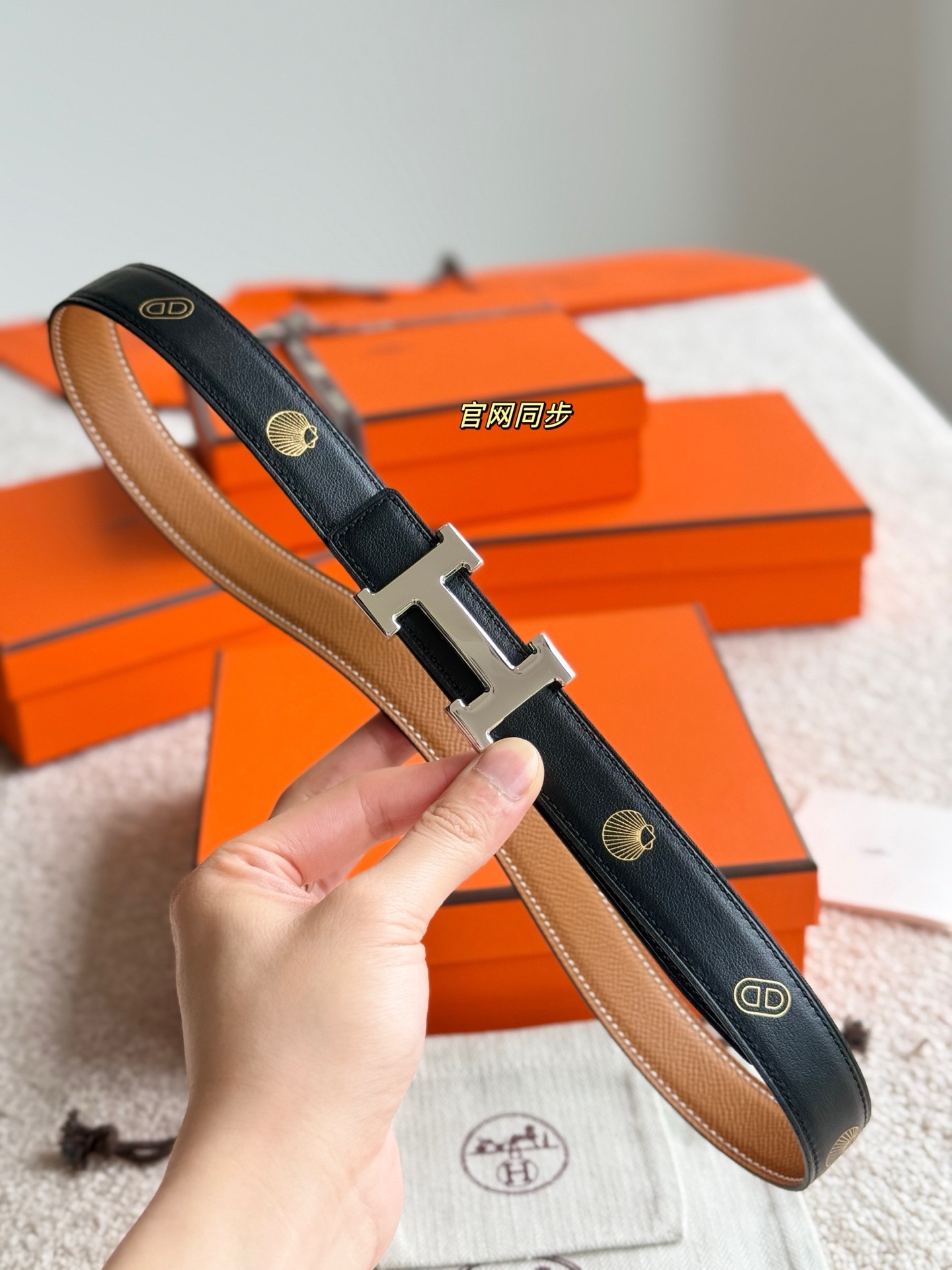 Hermes 에르메스 미니 H 에뻬솜 리버서블 가죽 벨트 24mm 6