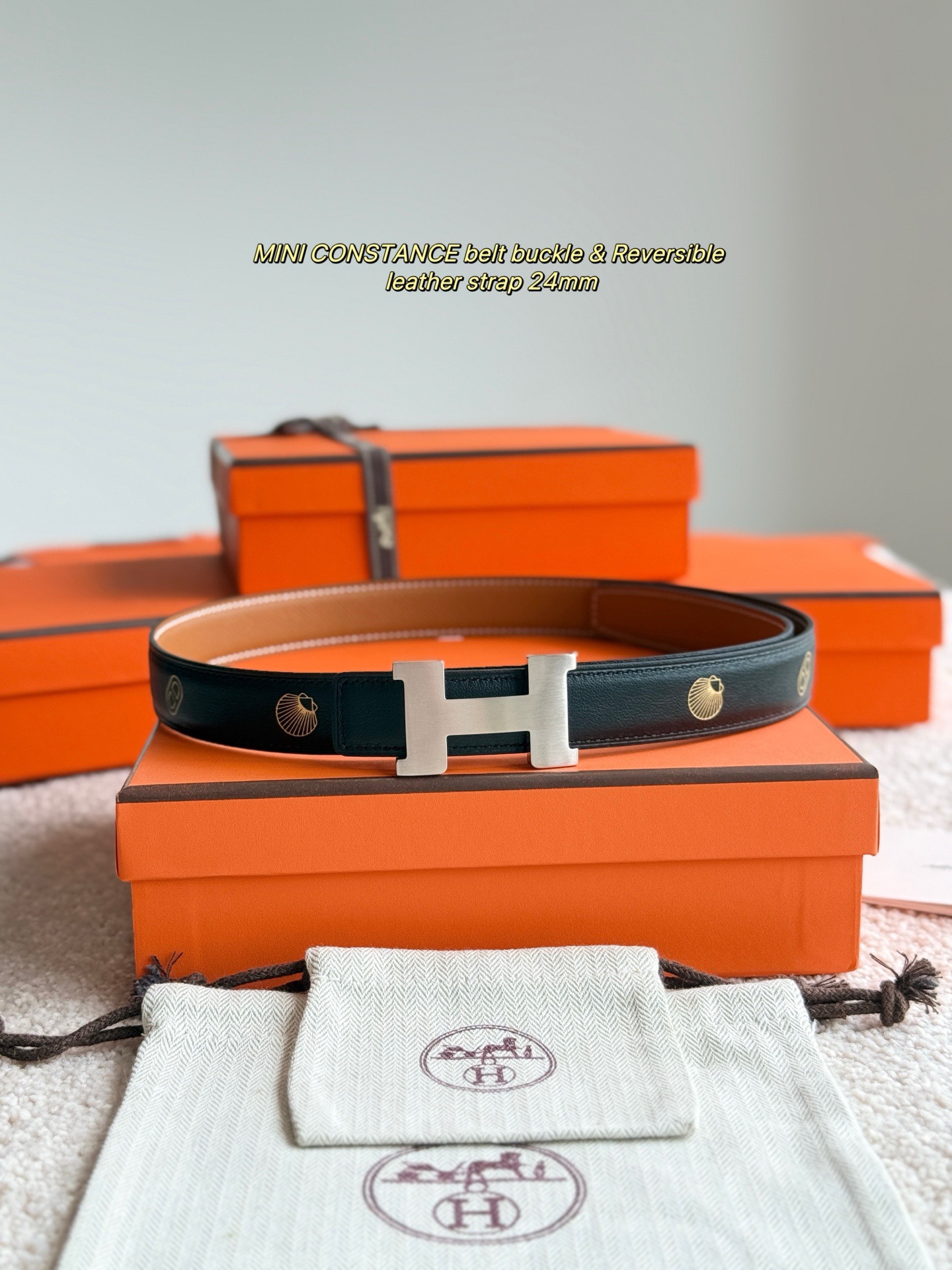 Hermes 에르메스 미니 콘스탄스 리버서블 24mm 여성 벨트 3