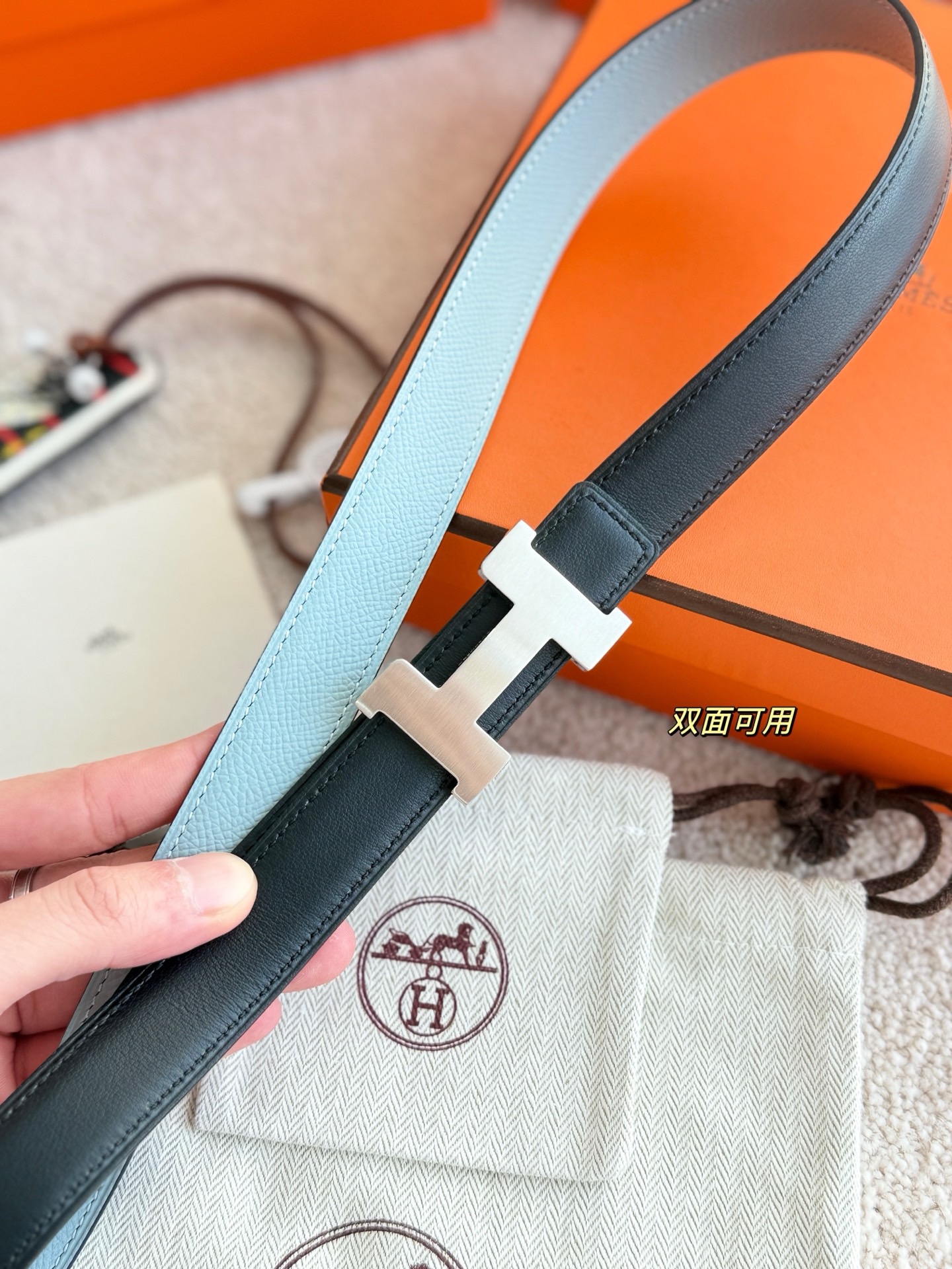 Hermes 에르메스 미니 콘스탄스 에뿌송 가죽 여성 벨트 24mm 7