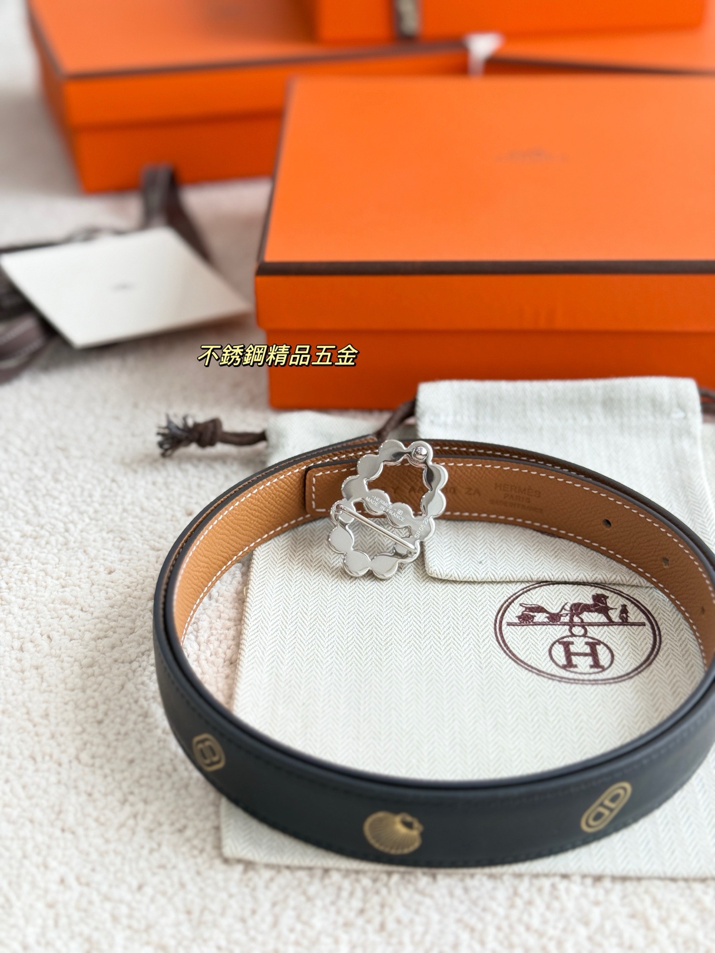 Hermes 에르메스 트위스트 에뻬솜 리버서블 가죽 벨트 24mm 5