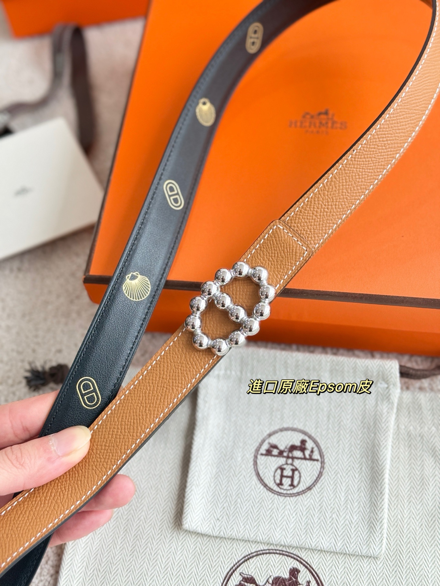 Hermes 에르메스 트위스트 에뻬솜 리버서블 가죽 벨트 24mm 6