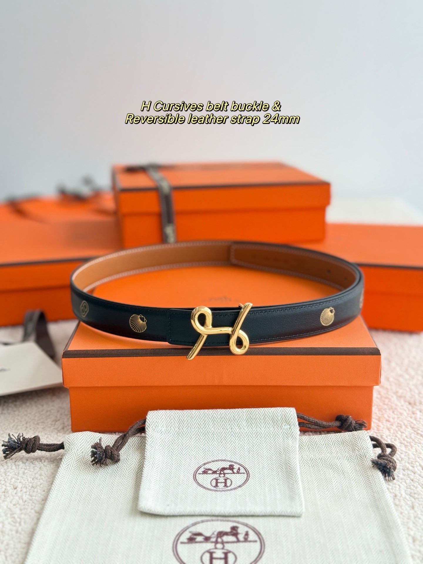 Hermes 에르메스 트위스트 에뻬솜 리버서블 가죽 벨트 24mm 1