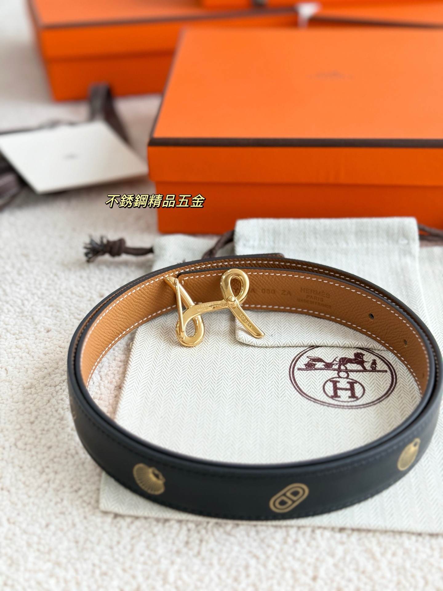 Hermes 에르메스 트위스트 에뻬솜 리버서블 가죽 벨트 24mm 5