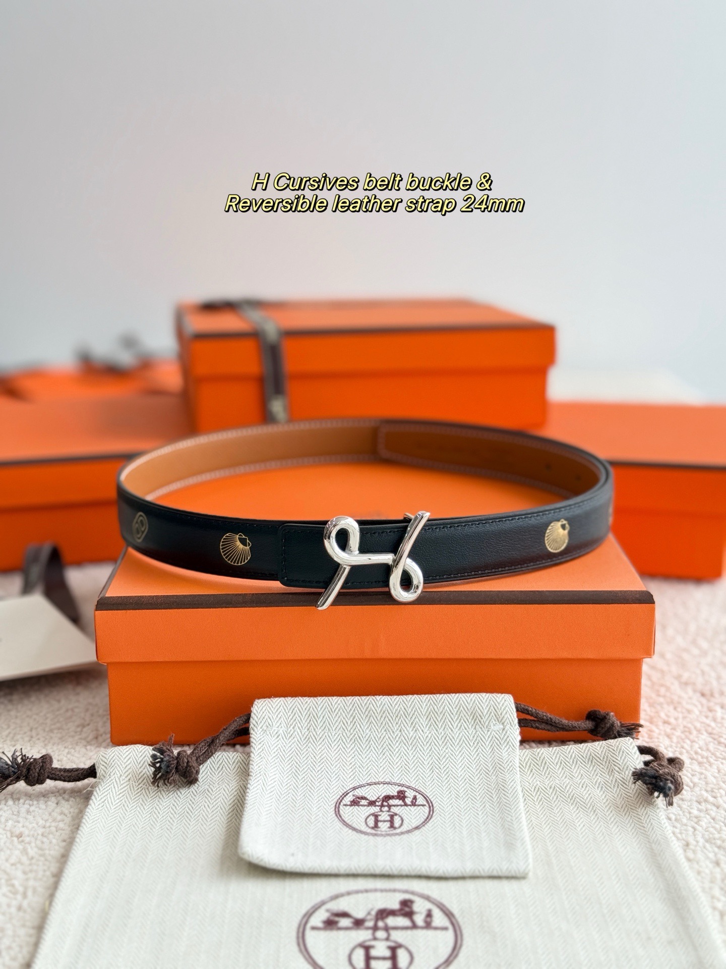 Hermes 에르메스 트위스트 에뻬솜 리버서블 가죽 벨트 24mm 1